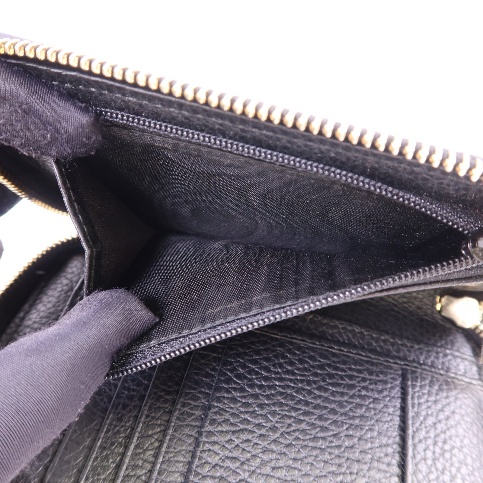 GUCCI 牛皮皮革Round Wallet金扣錢包