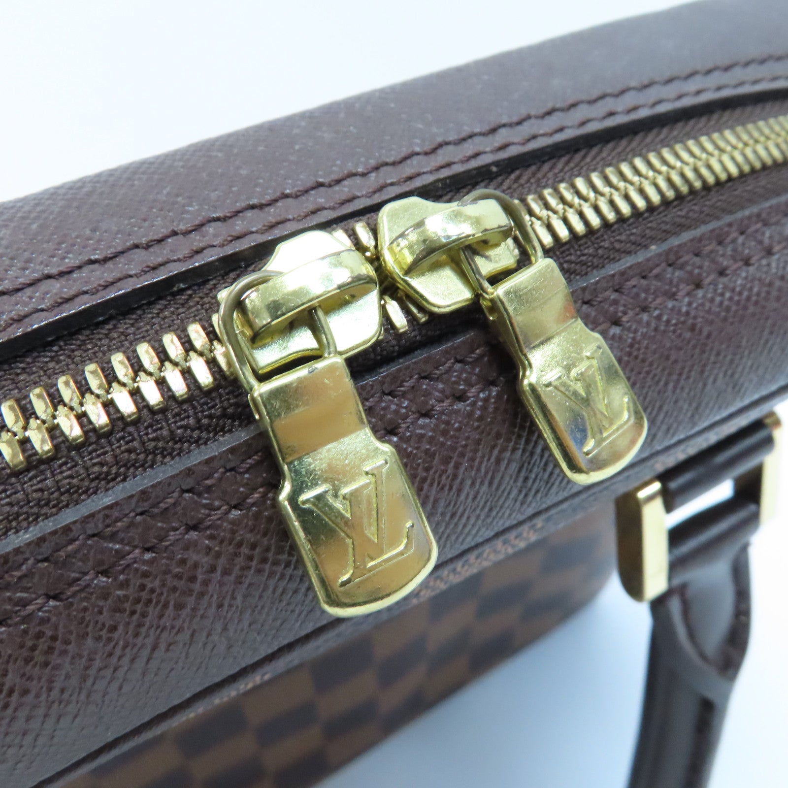 LOUIS VUITTON Damier Brera Handbag金扣手挽袋啡色