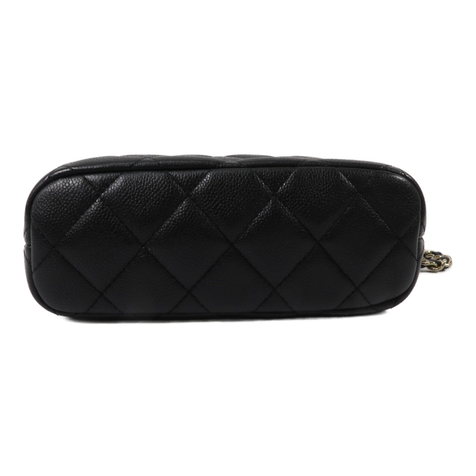 CHANEL 牛皮皮革Mini Hobo鏈帶手挽肩背兩用袋