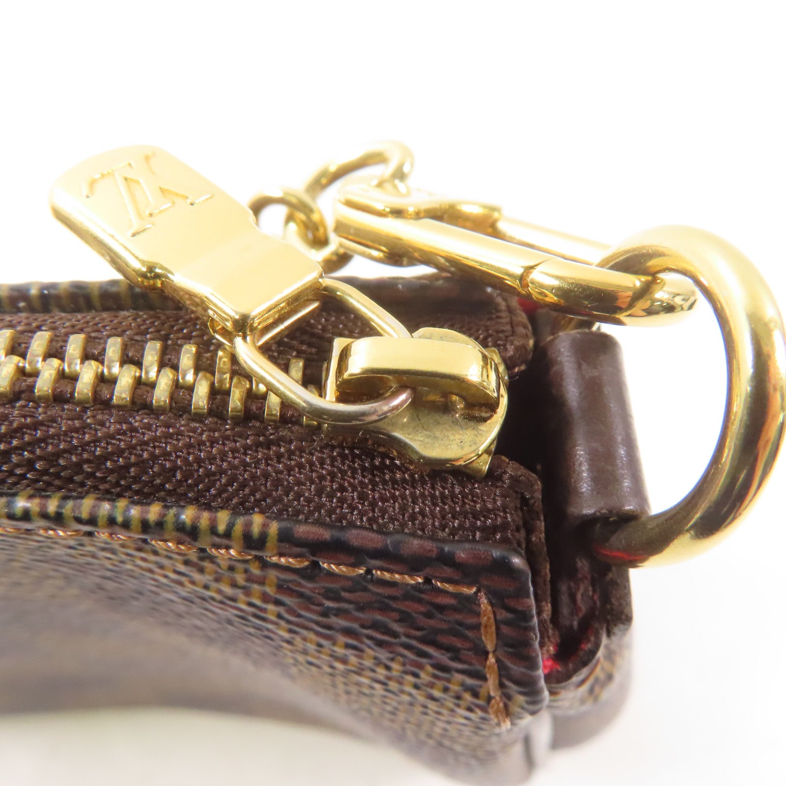 LOUIS VUITTON Damier Eva金扣手挽肩背兩用袋棕色