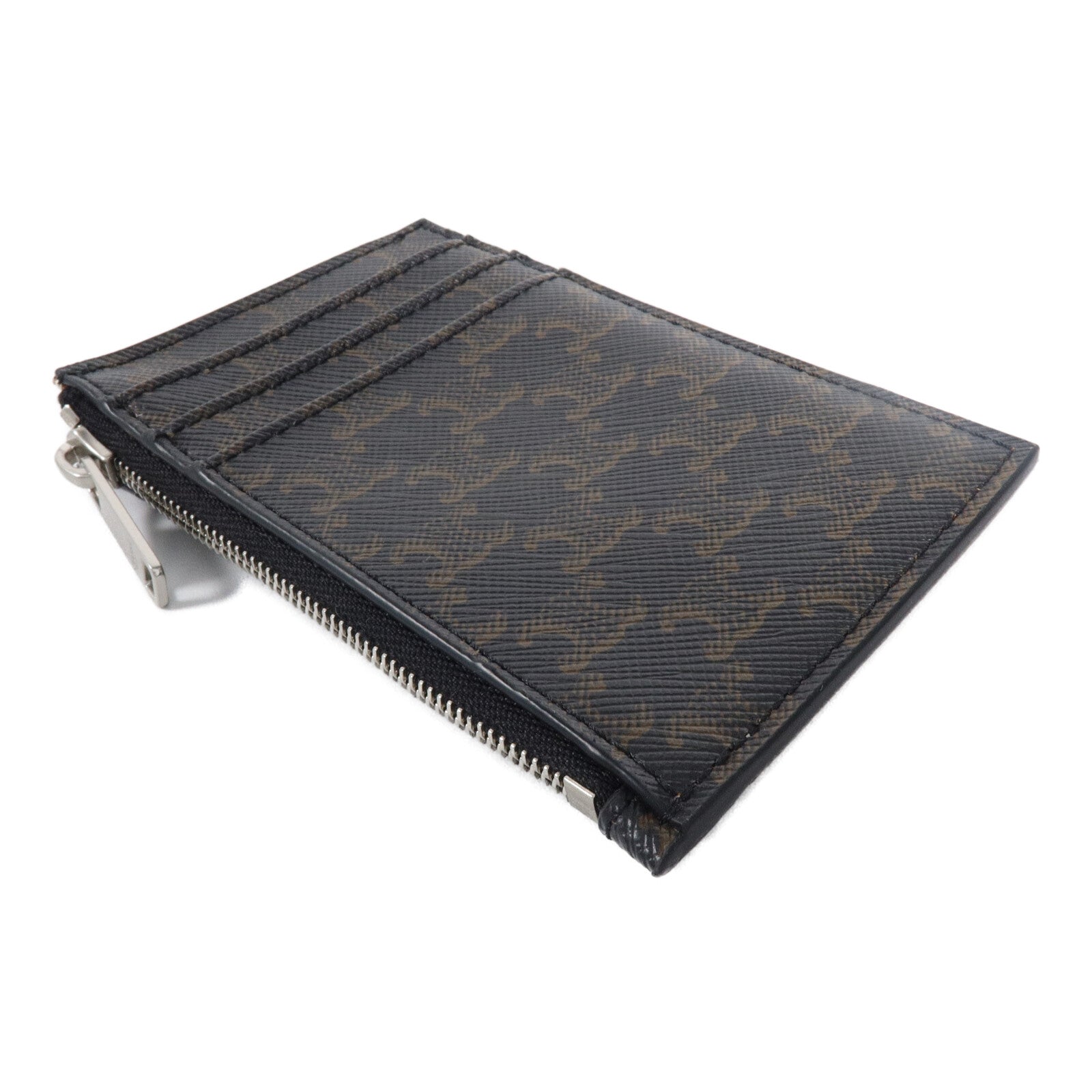 CELINE Triomphe Canvas/皮革Zipped Card Case卡片套