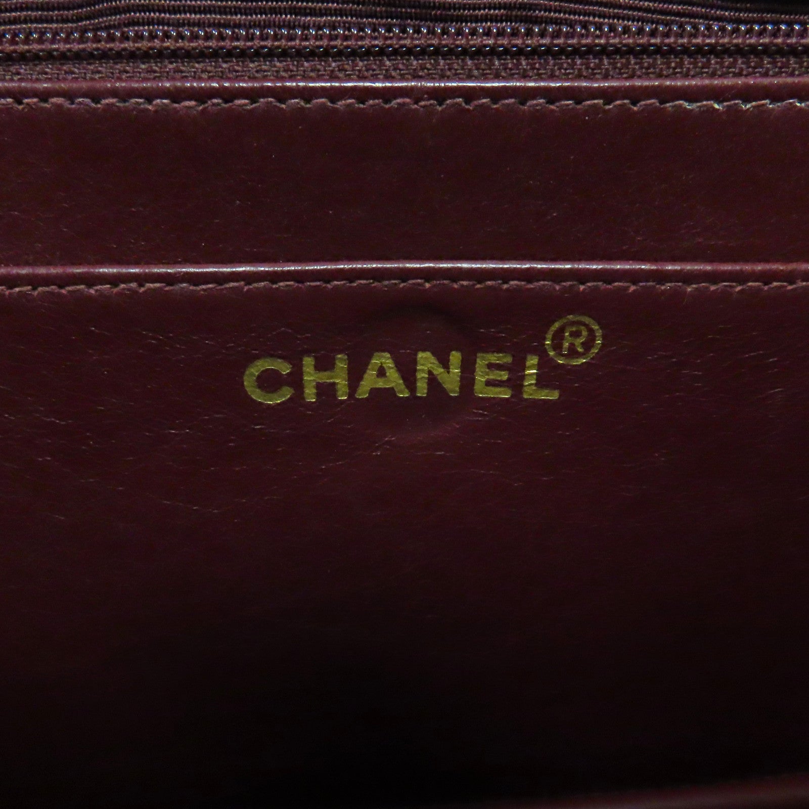 CHANEL 【激減優惠】菱格羊皮皮革Vintage Chanel金扣肩背袋啡色