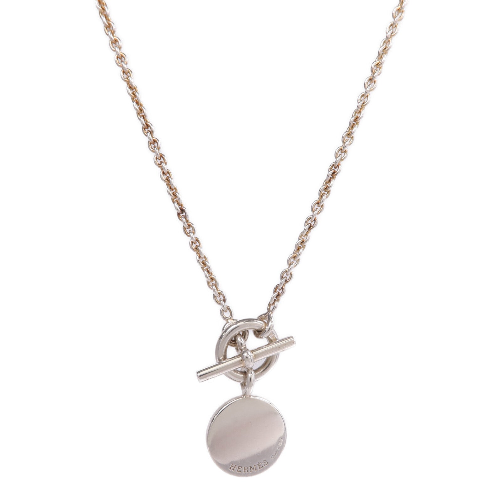 HERMES 925純銀Amulettes Hermès Ex-Libris Pendant項鍊
