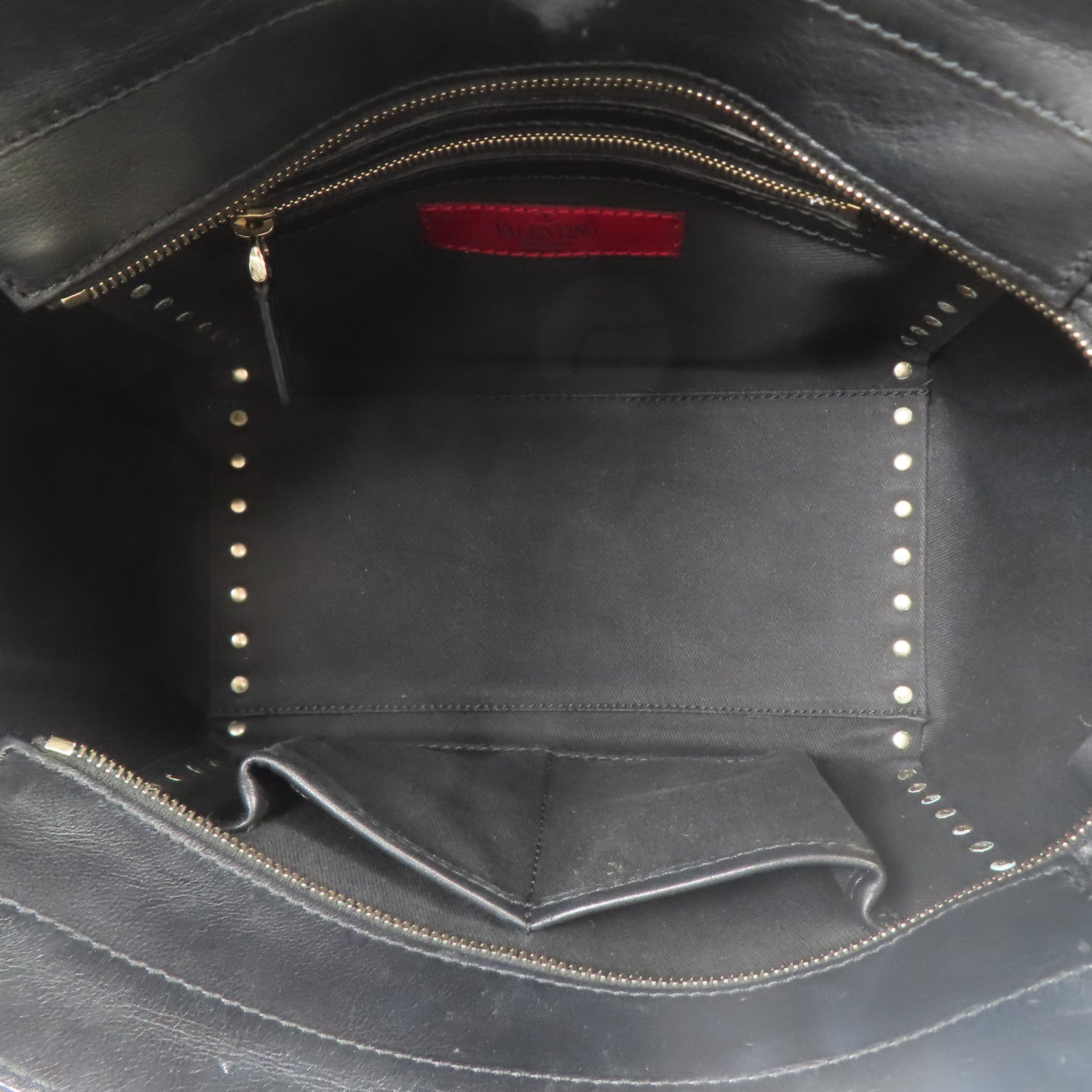Valentino 牛皮皮革Shoulder Bag金扣手挽肩背兩用袋