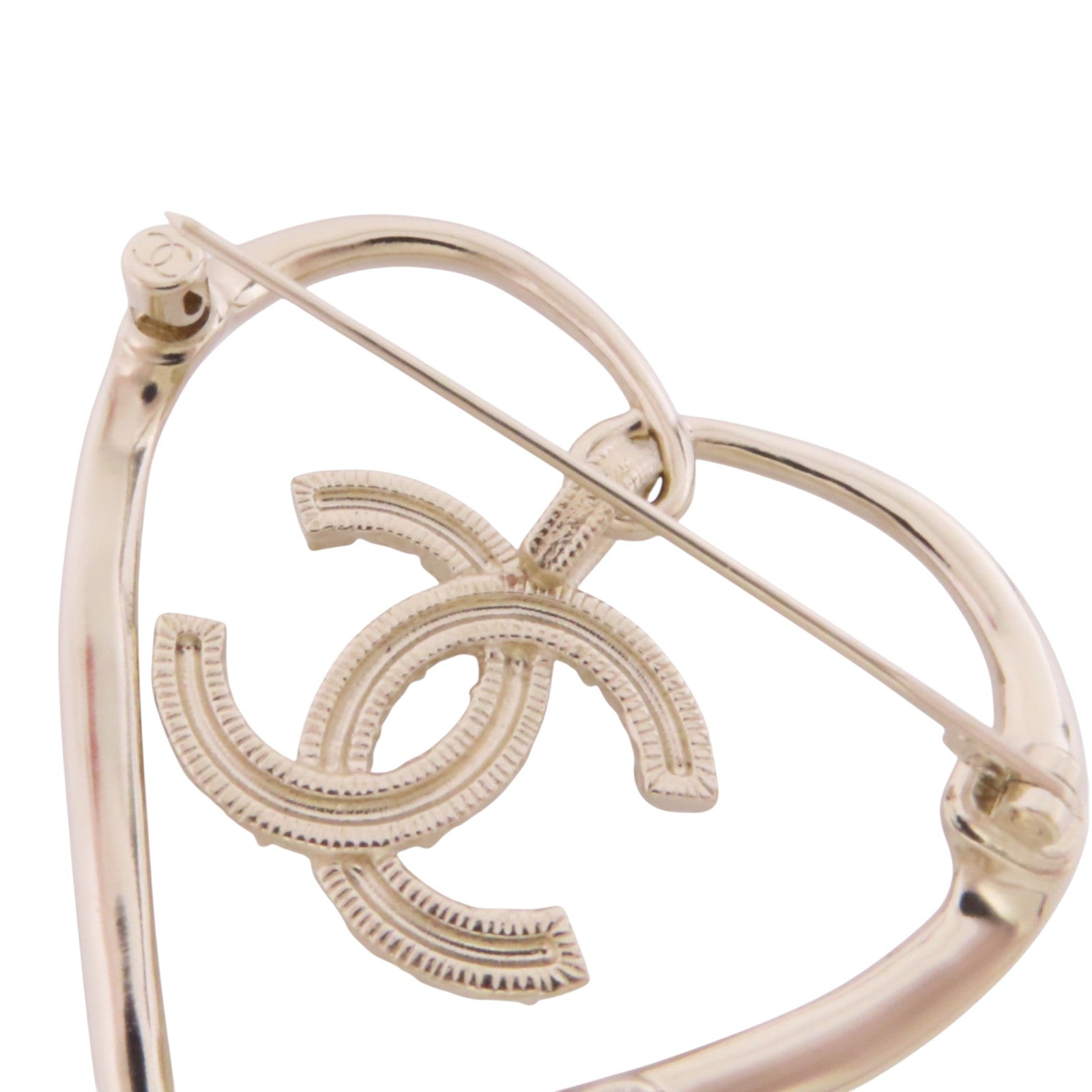 CHANEL 金屬/水鑽Brooch金扣胸針