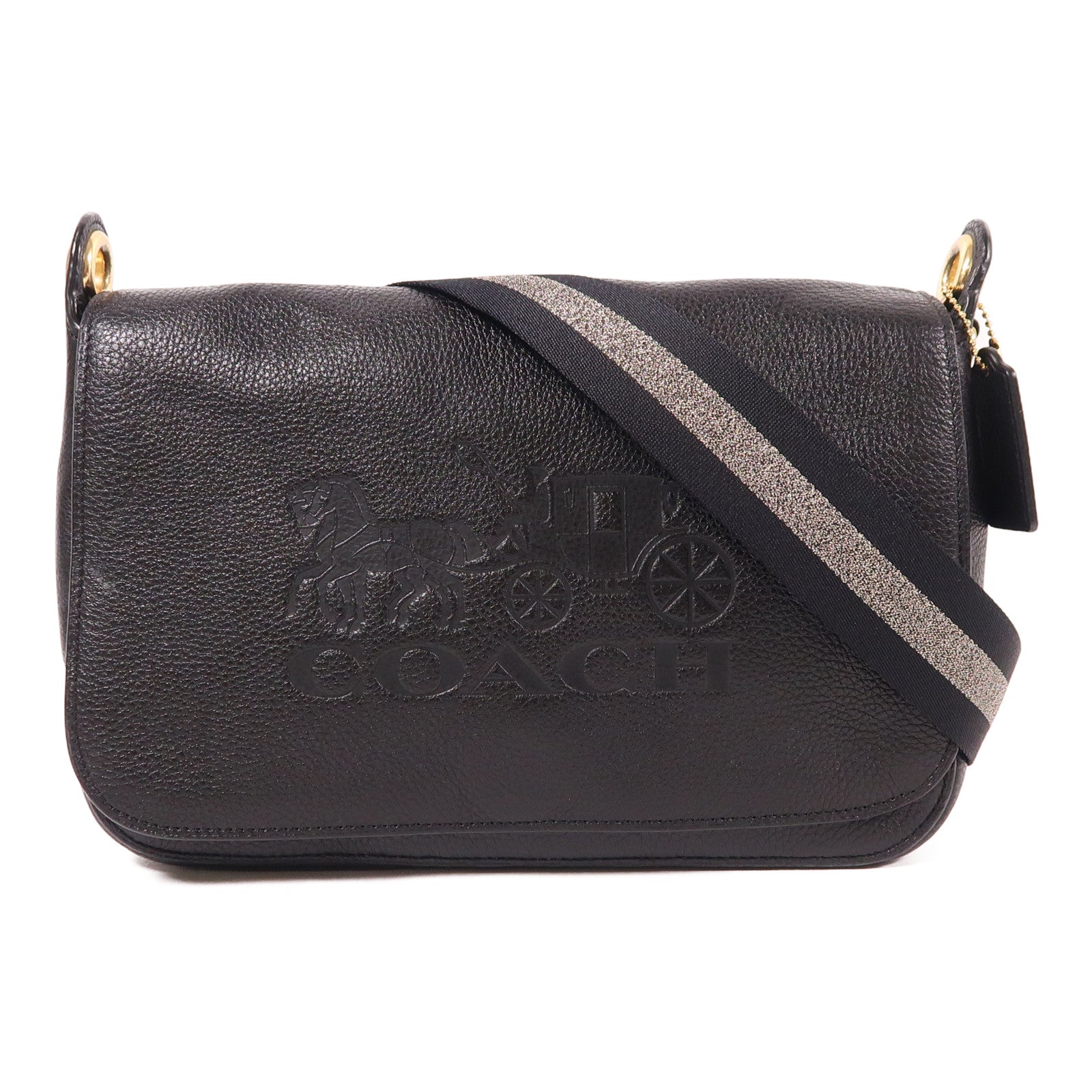 COACH 牛皮皮革Shoulder Bag金扣肩背袋