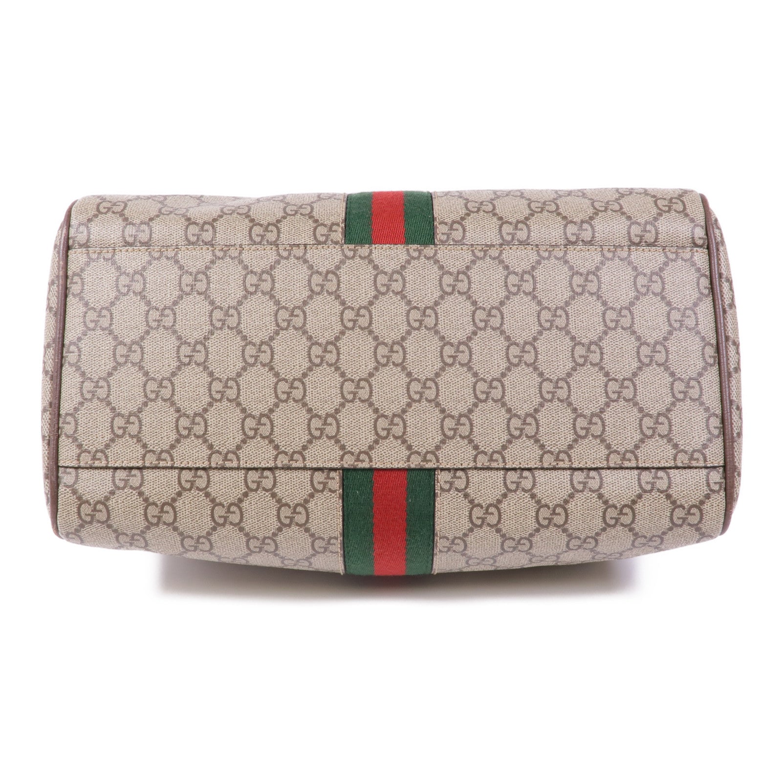GUCCI 塗層帆布GG Ophidia Medium Top Handle金扣手挽肩背兩用袋