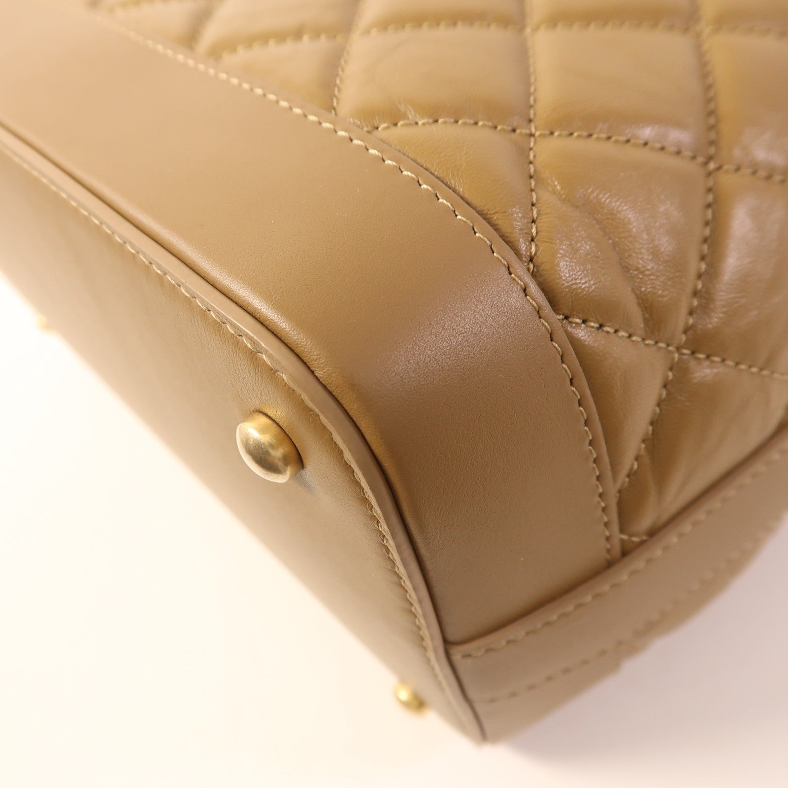 CHANEL 斜紋軟呢/皮革Shoulder Bag金扣肩背袋