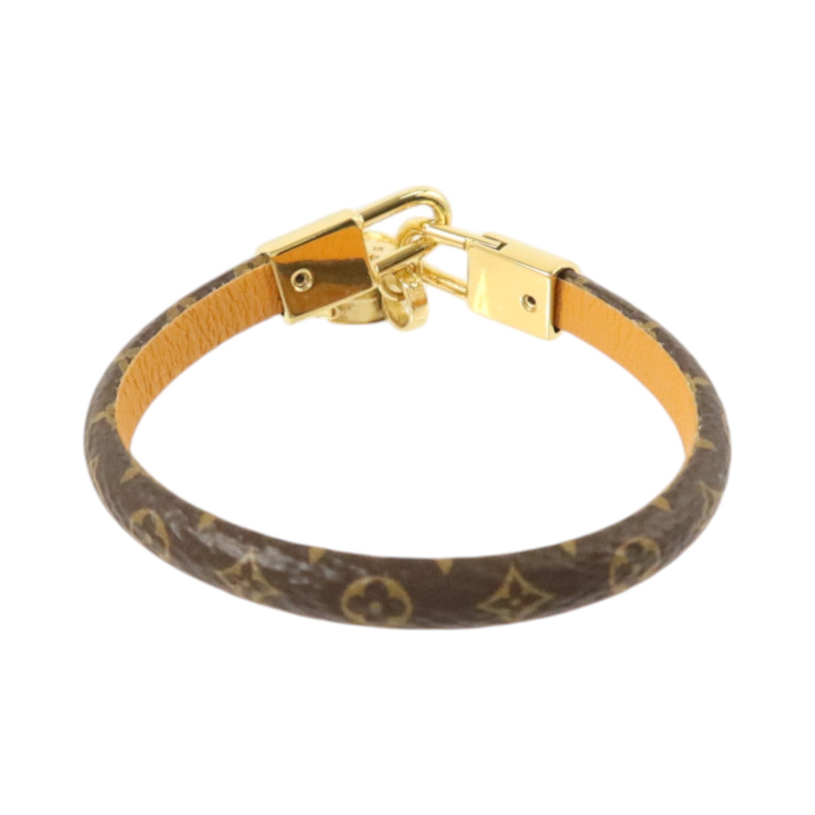 LOUIS VUITTON Monogram/金屬Tribute Bracelet金扣手鏈