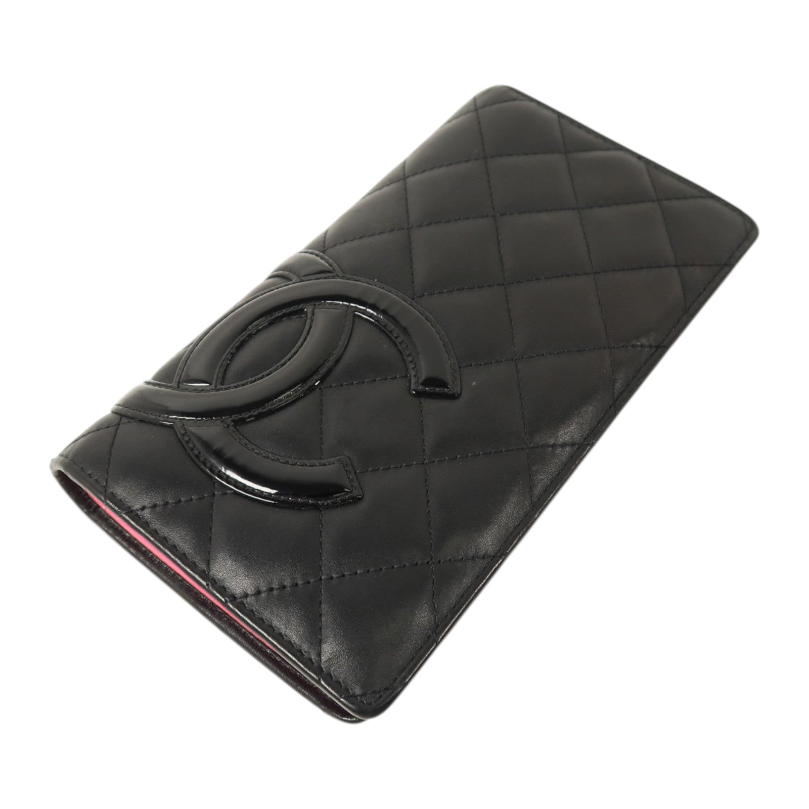 CHANEL 牛皮皮革Cambon Long Wallet銀扣長錢包