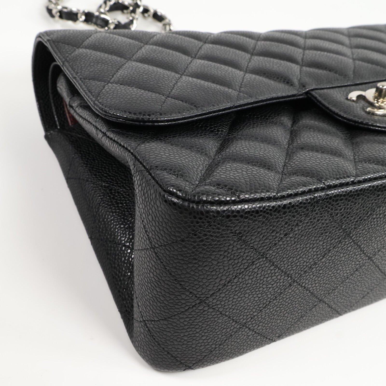 CHANEL 牛皮皮革Large Classic鏈帶肩背袋