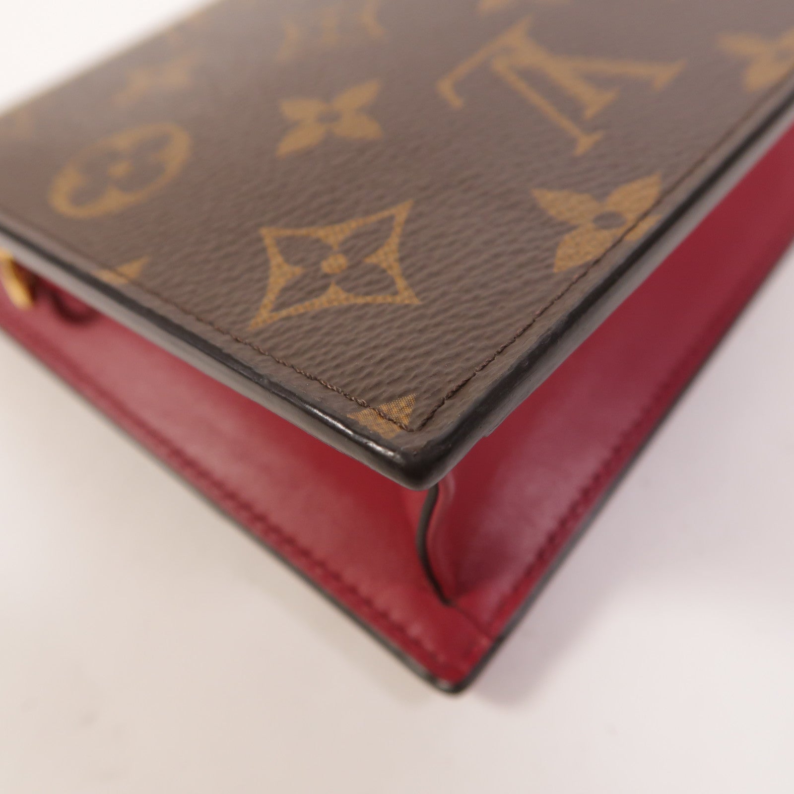 LOUIS VUITTON Monogram Portefeuille Flore鏈帶肩背袋