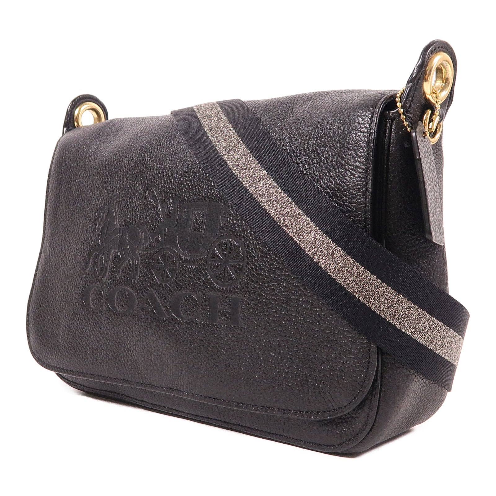 COACH 牛皮皮革Shoulder Bag金扣肩背袋