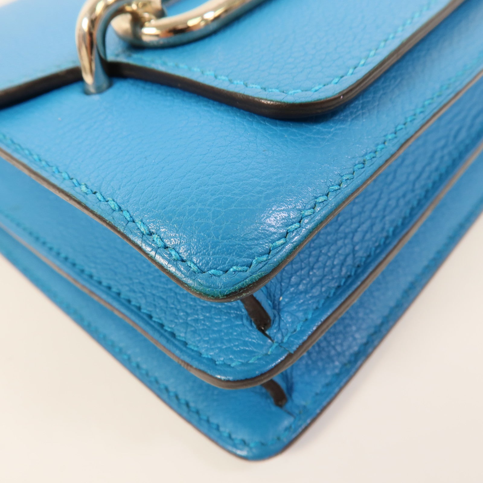 HERMES Evercolor皮革Roulis Mini肩背袋Bleu Zanzibar