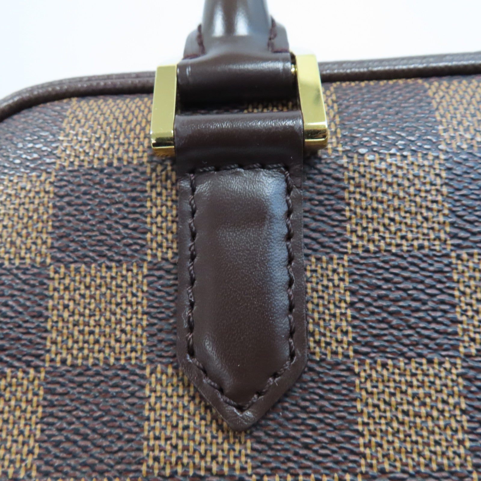 LOUIS VUITTON Damier Brera Handbag金扣手挽袋啡色
