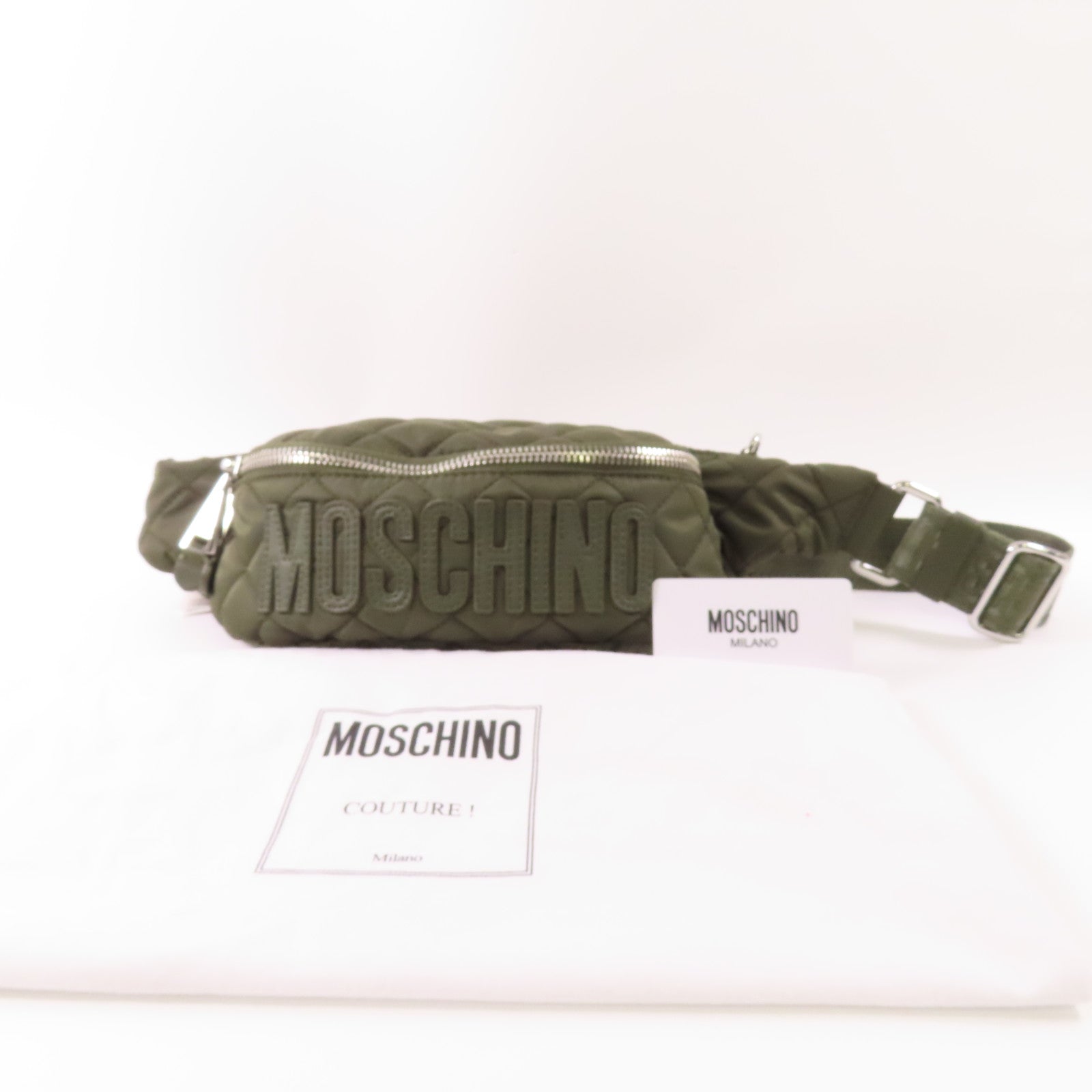 MOSCHINO 【激減優惠】尼龍Waist Bag銀扣腰包