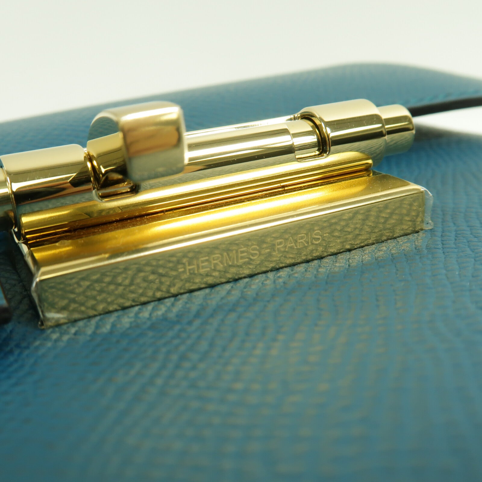 HERMES Epsom皮革Verrou 23肩背袋Vert Bosphore