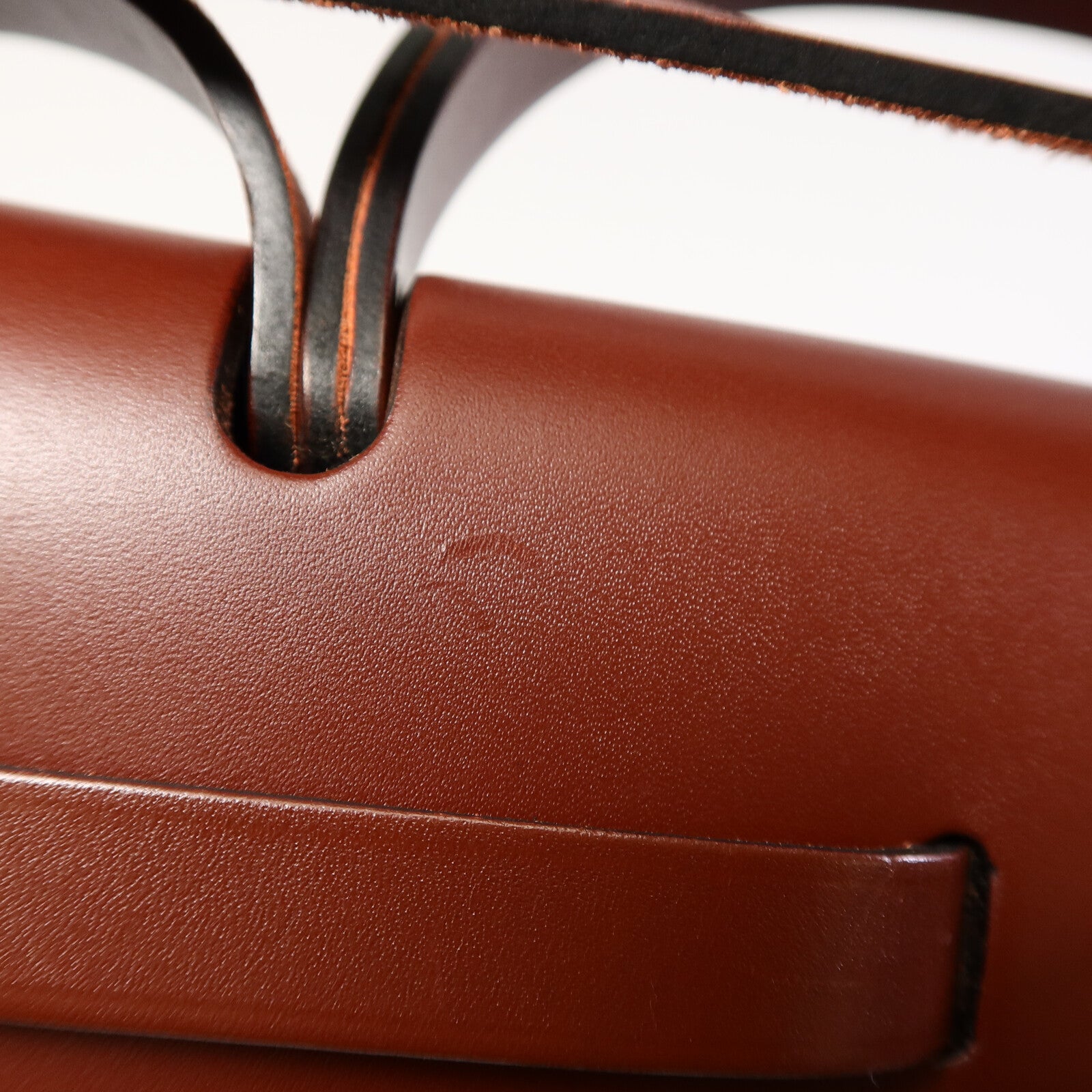 HERMES 帆布Herbag PM手挽肩背兩用袋Bleu Agate/Rouge H