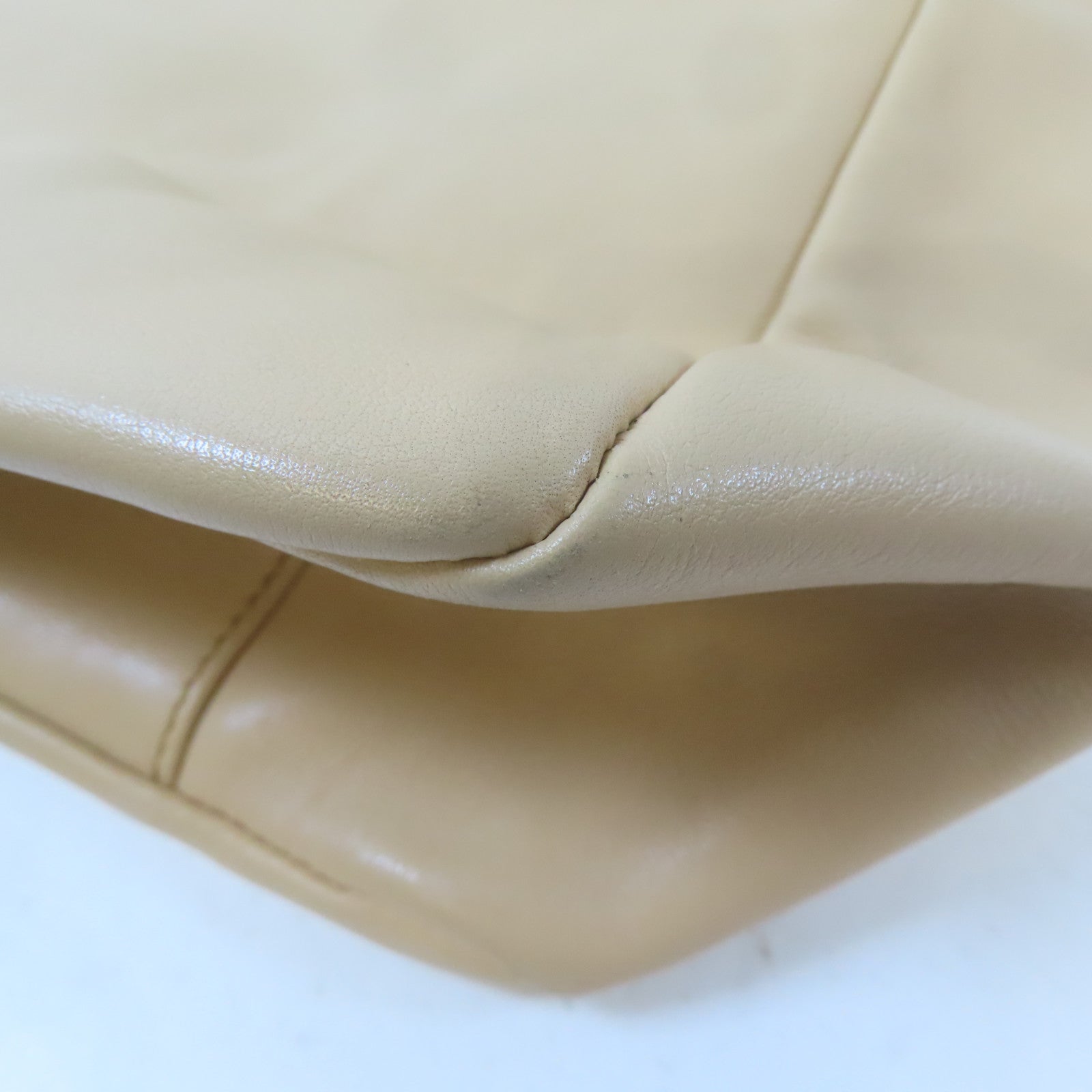 GUCCI 【激減優惠】皮革/Bamboo Handbag銀扣手挽袋米色