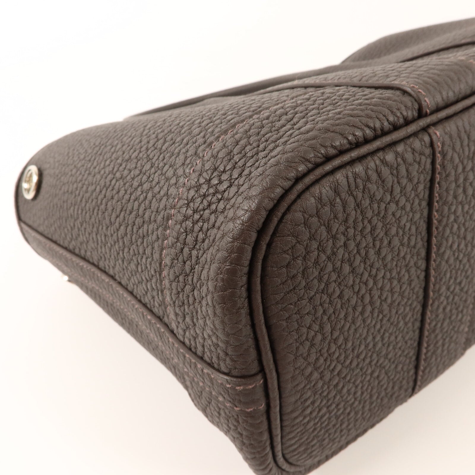 HERMES Negonda皮革Mini Garden Party手挽袋Bai-Brun
