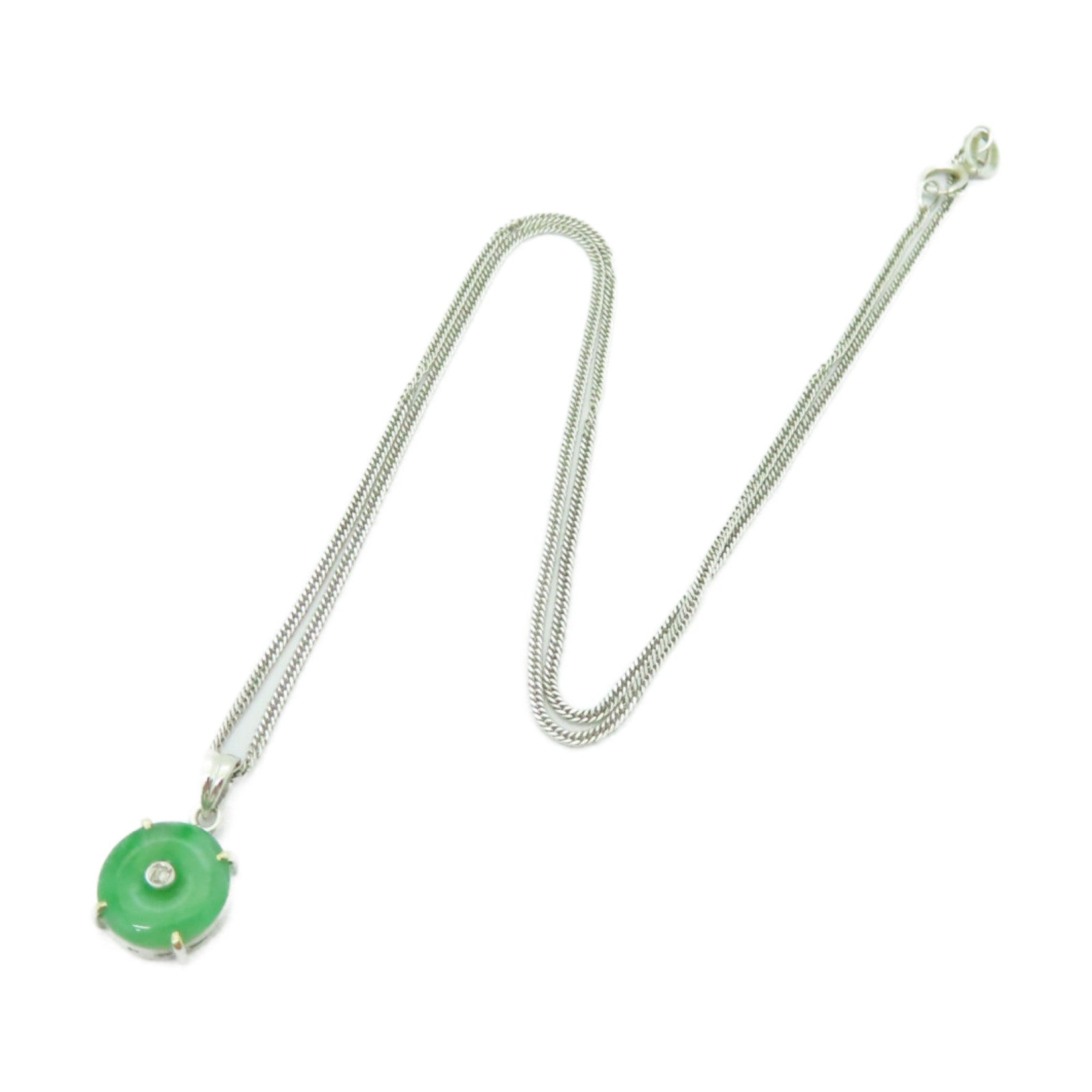 JEWELRY 【激減優惠】18K白金Jade Necklace翡翠項鍊