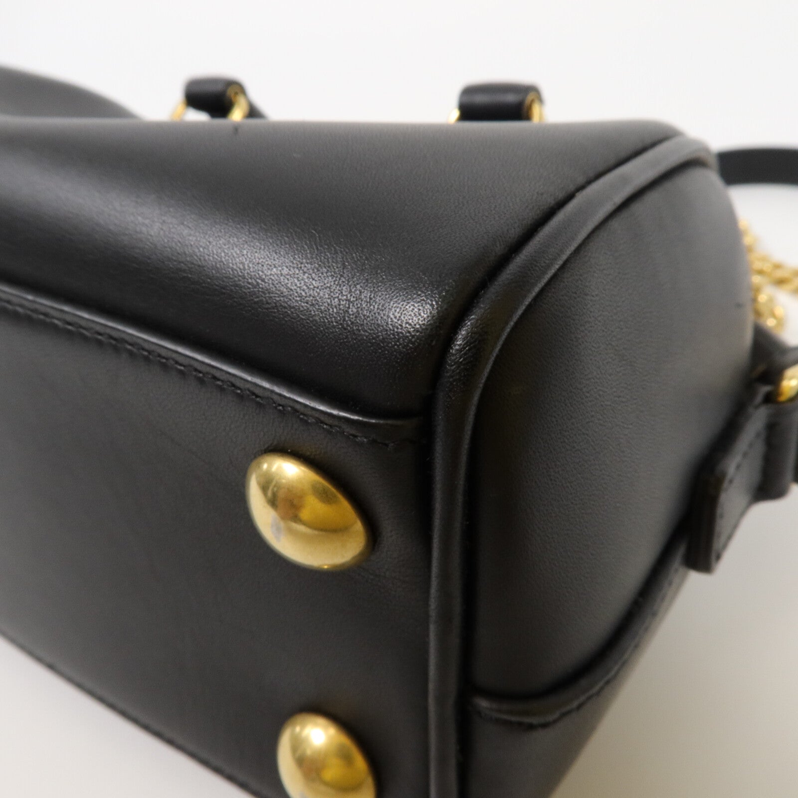 YVES SAINT LAURENT 牛皮皮革Classic Duffle Mini 18鏈帶手挽肩背兩用袋