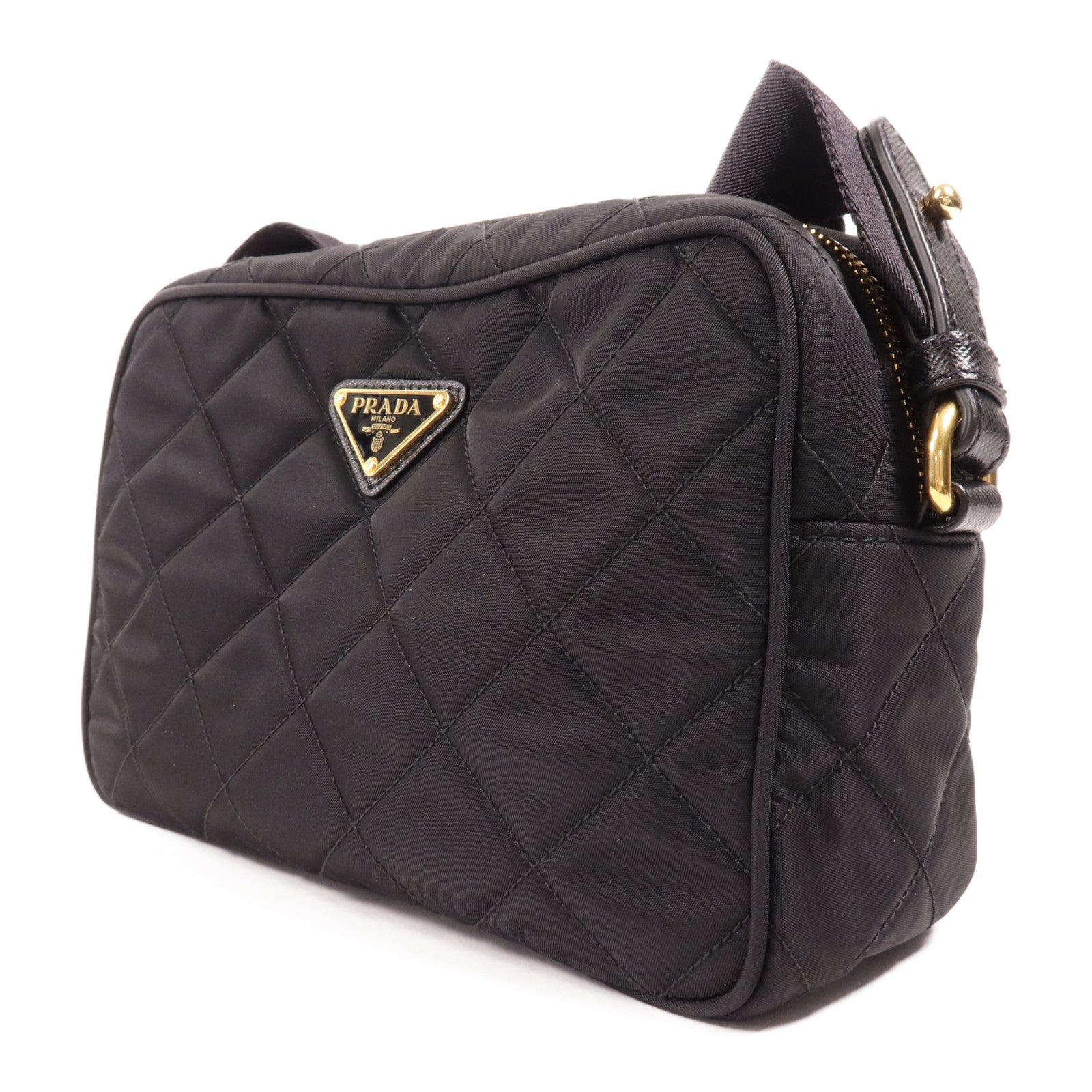 PRADA 尼龍Camera Bag金扣肩背袋
