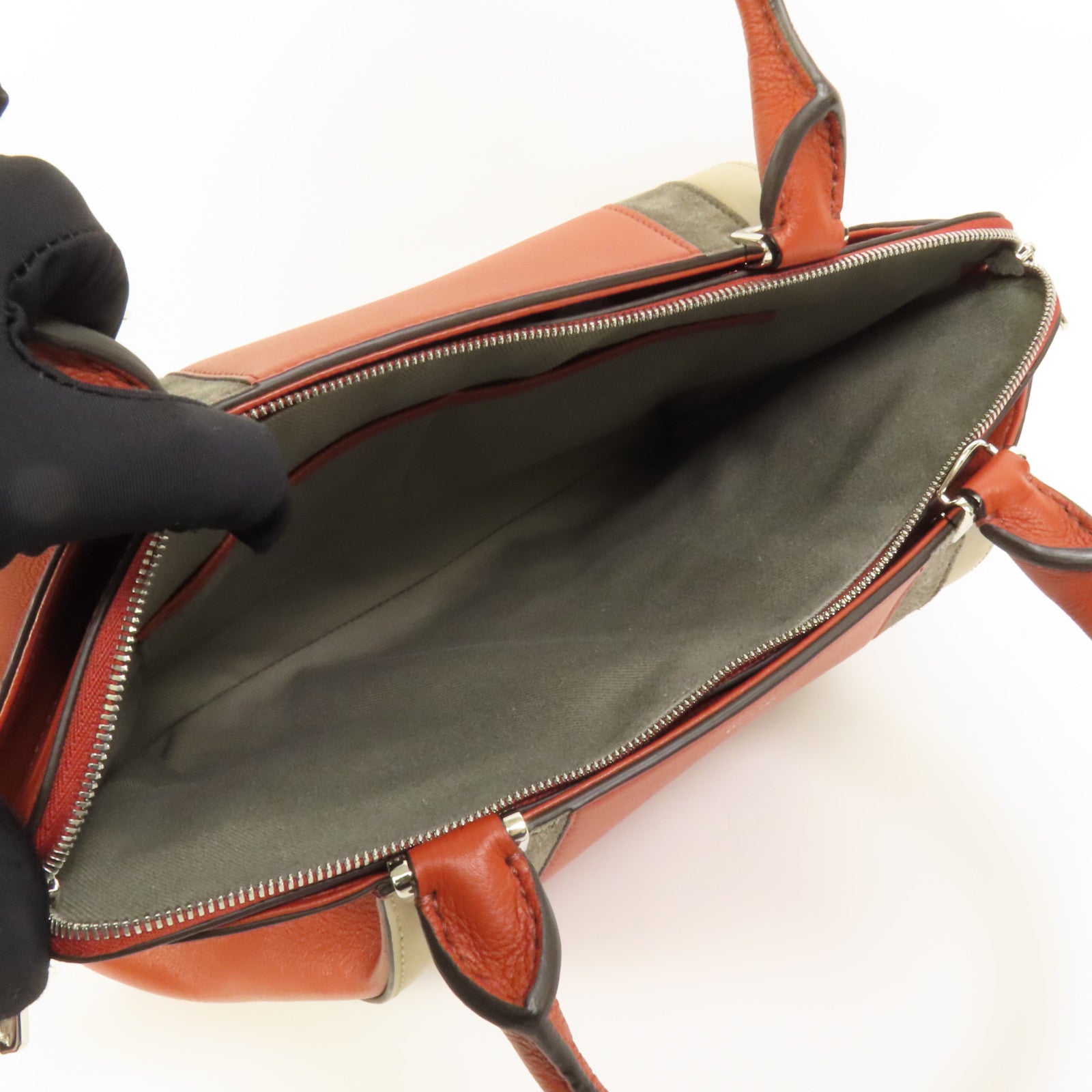 CARTIER 牛皮皮革2way Shoulder Bag銀扣手挽肩背兩用袋