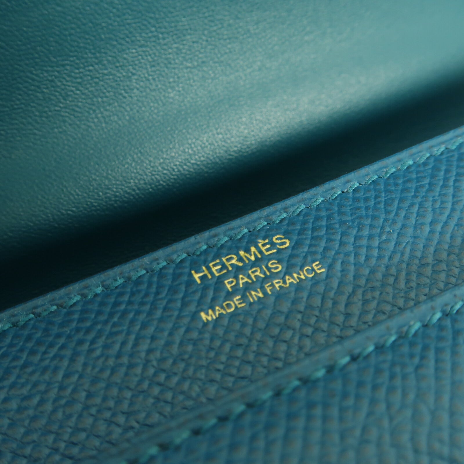 HERMES Epsom皮革Verrou 23肩背袋Vert Bosphore
