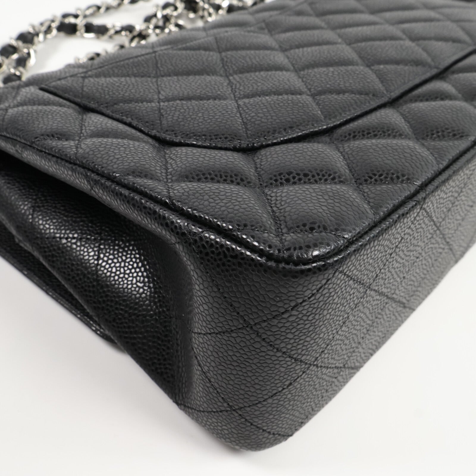 CHANEL 牛皮皮革Large Classic鏈帶肩背袋