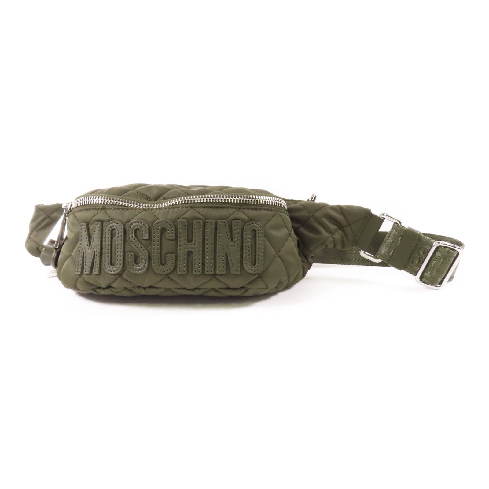 MOSCHINO 尼龍Waist Bag銀扣腰包