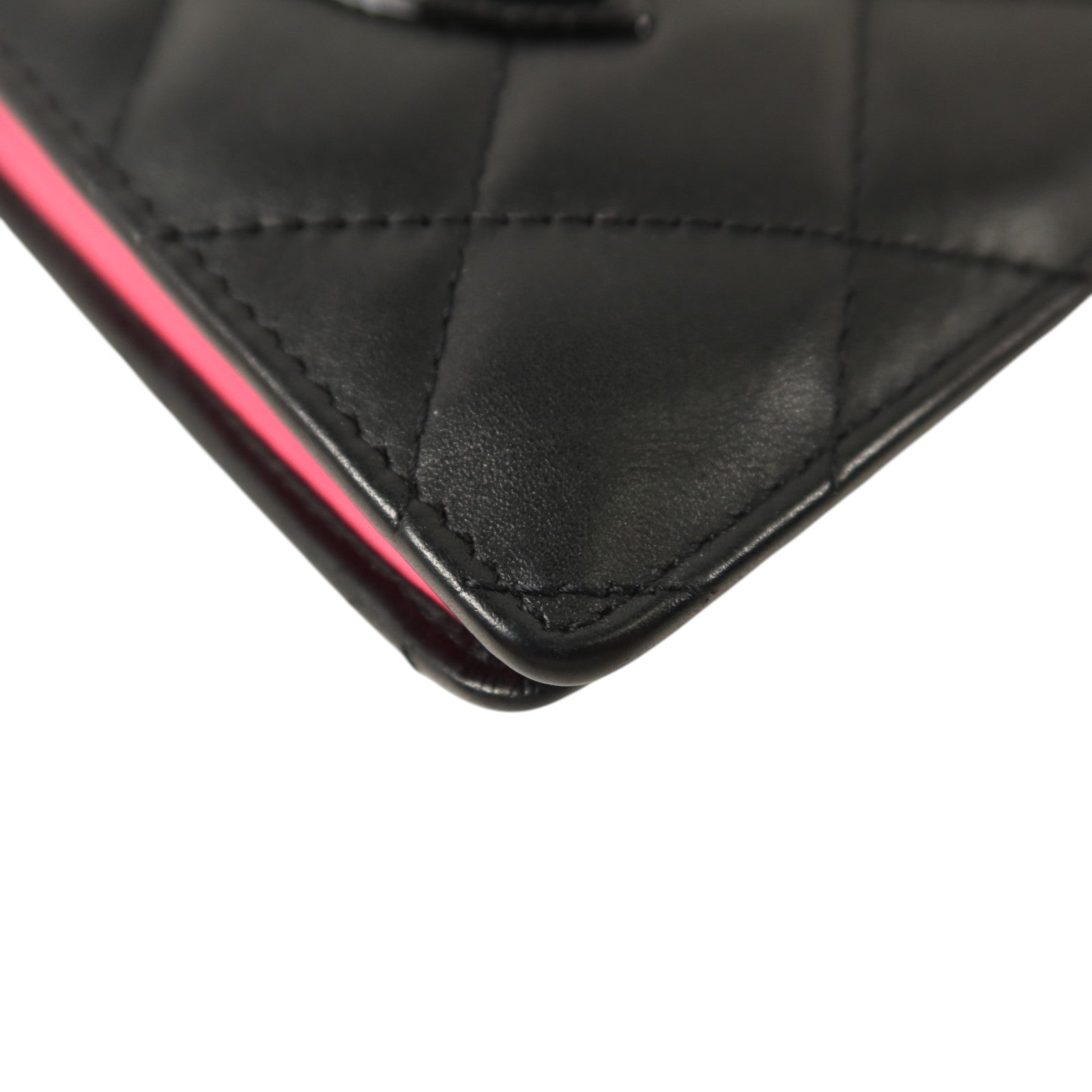 CHANEL 牛皮皮革Cambon Long Wallet銀扣長錢包