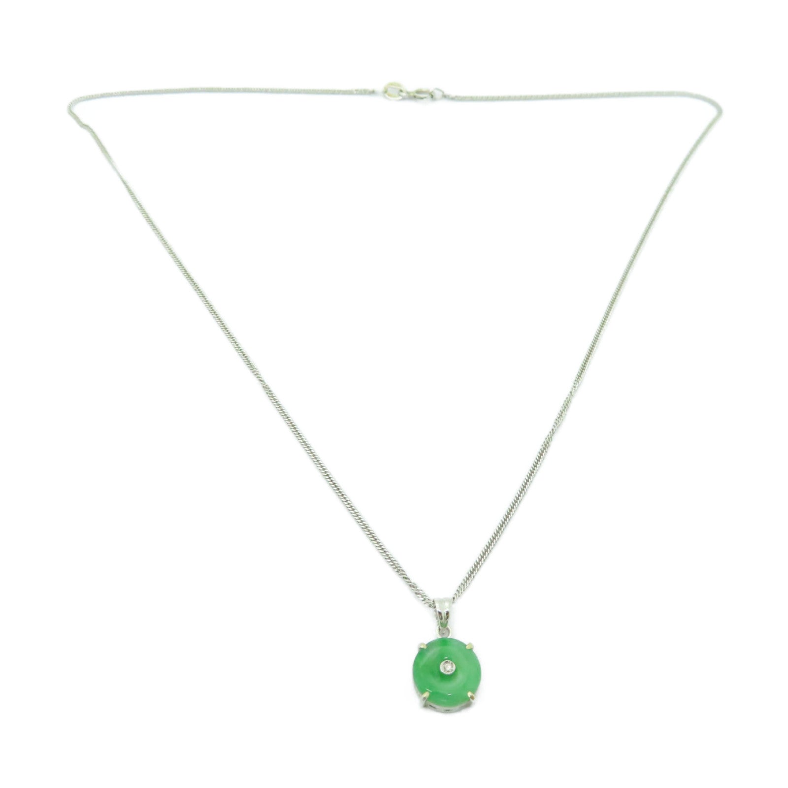 JEWELRY 【激減優惠】18K白金Jade Necklace翡翠項鍊
