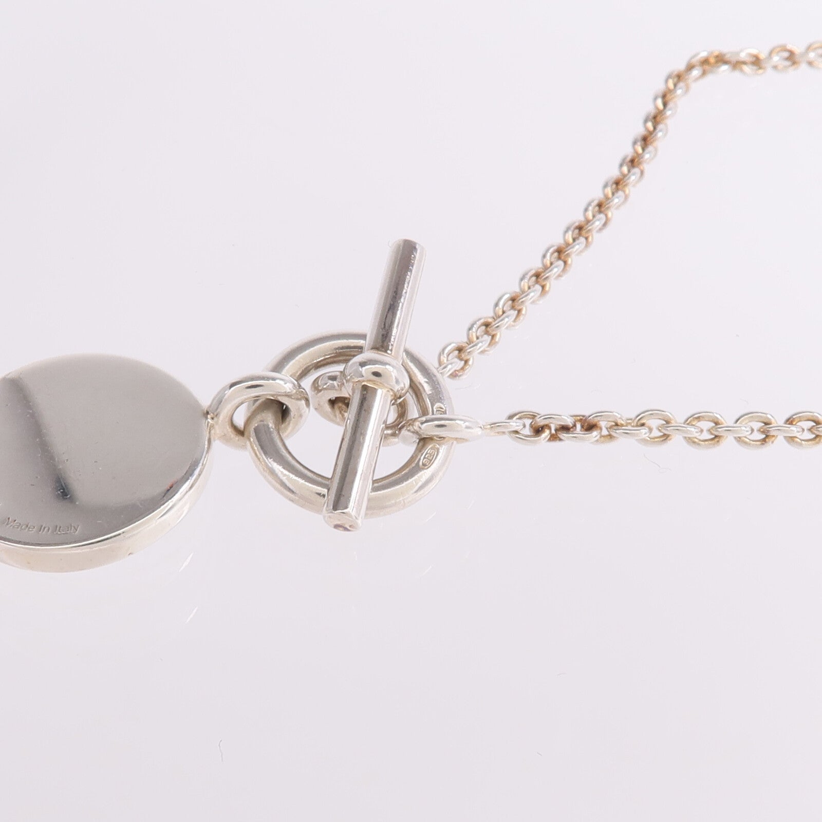 HERMES 925純銀Amulettes Hermès Ex-Libris Pendant項鍊
