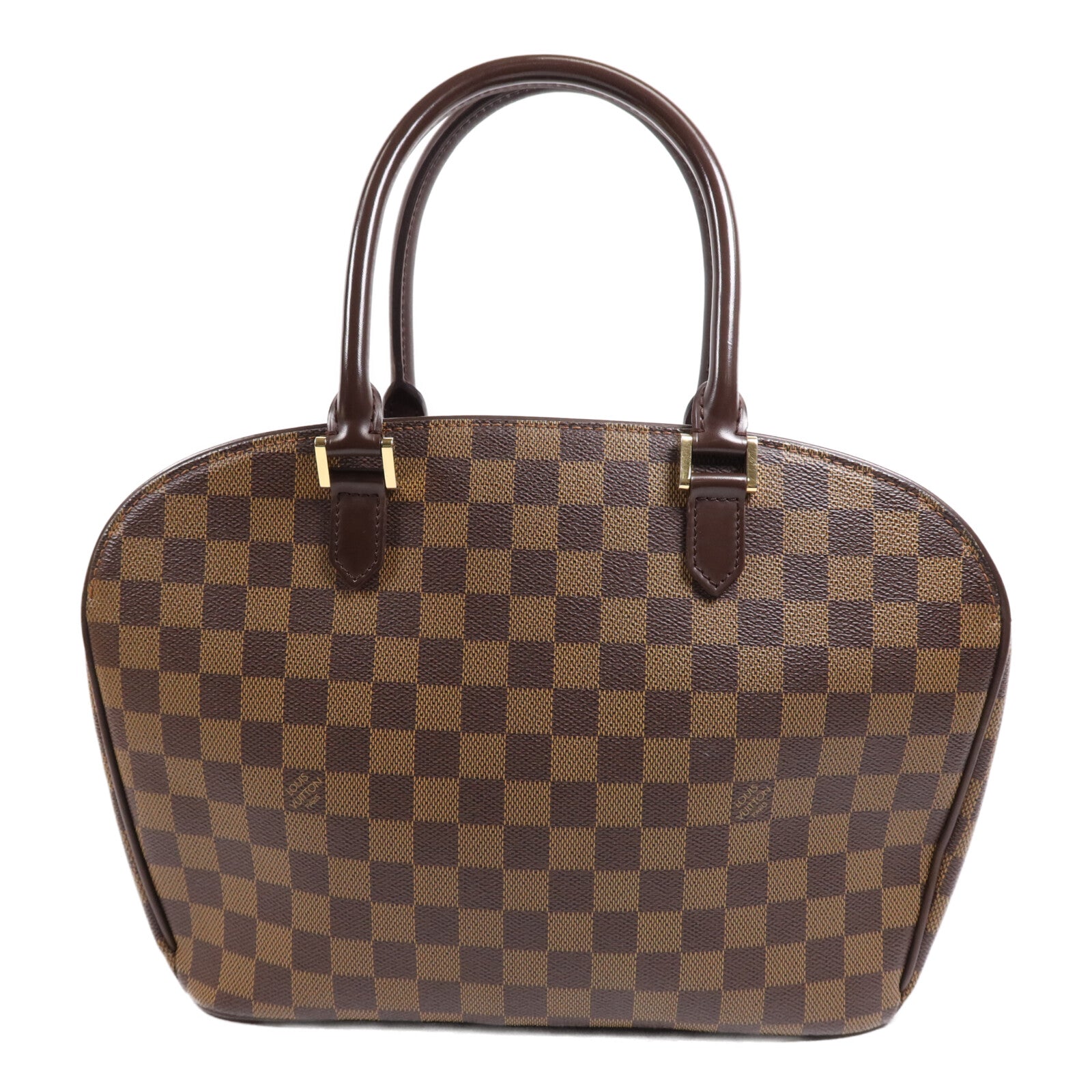 LOUIS VUITTON Damier Ebene Sarria Horizontal金扣手挽袋