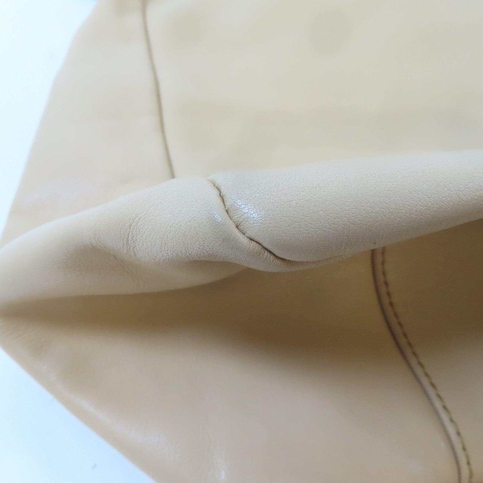 GUCCI 【激減優惠】皮革/Bamboo Handbag銀扣手挽袋米色