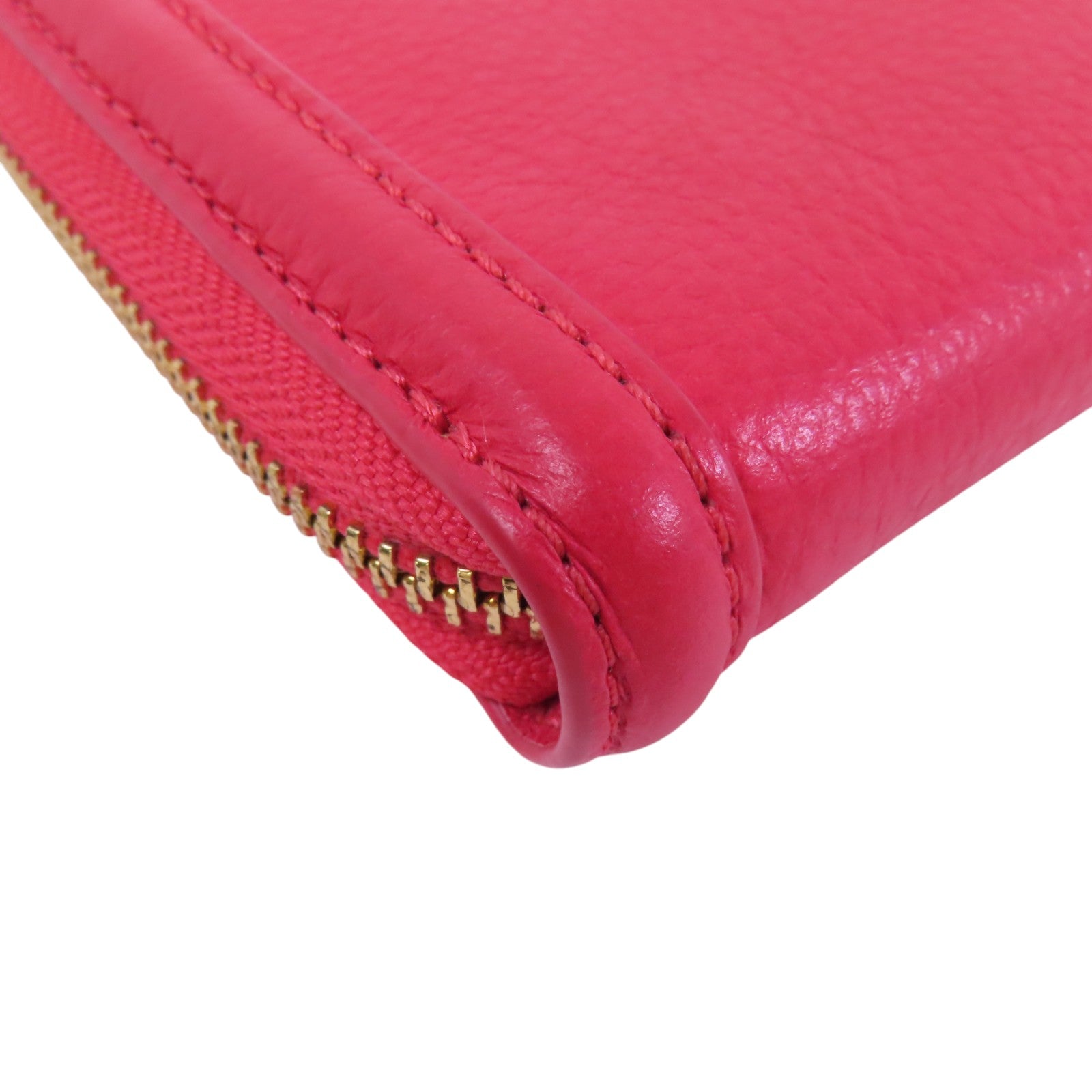 Tory Burch 牛皮皮革Round Long Wallet金扣拉鏈長錢包