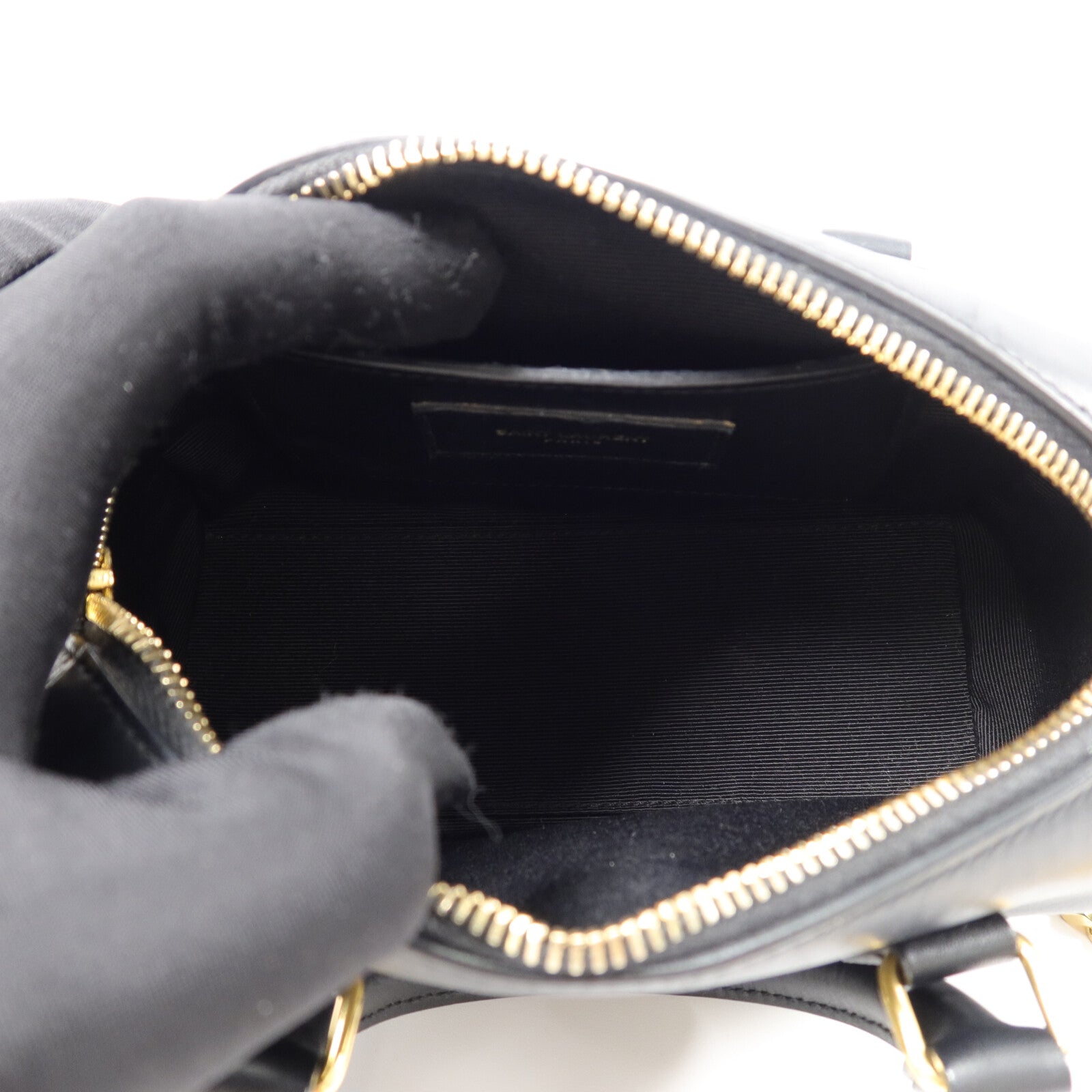 YVES SAINT LAURENT 牛皮皮革Classic Duffle Mini 18鏈帶手挽肩背兩用袋