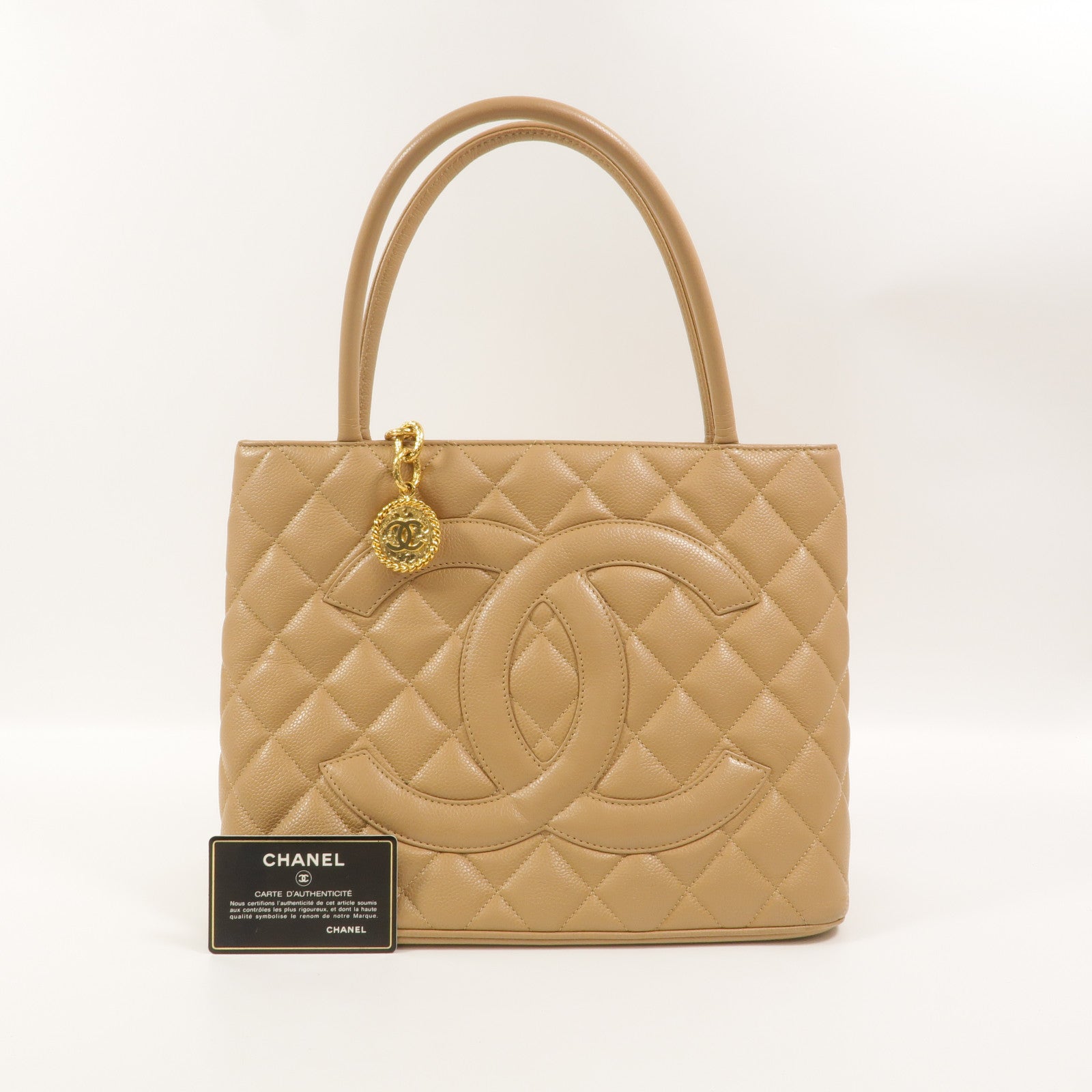 CHANEL 牛皮皮革Medallion Vintage Tote Bag手挽袋