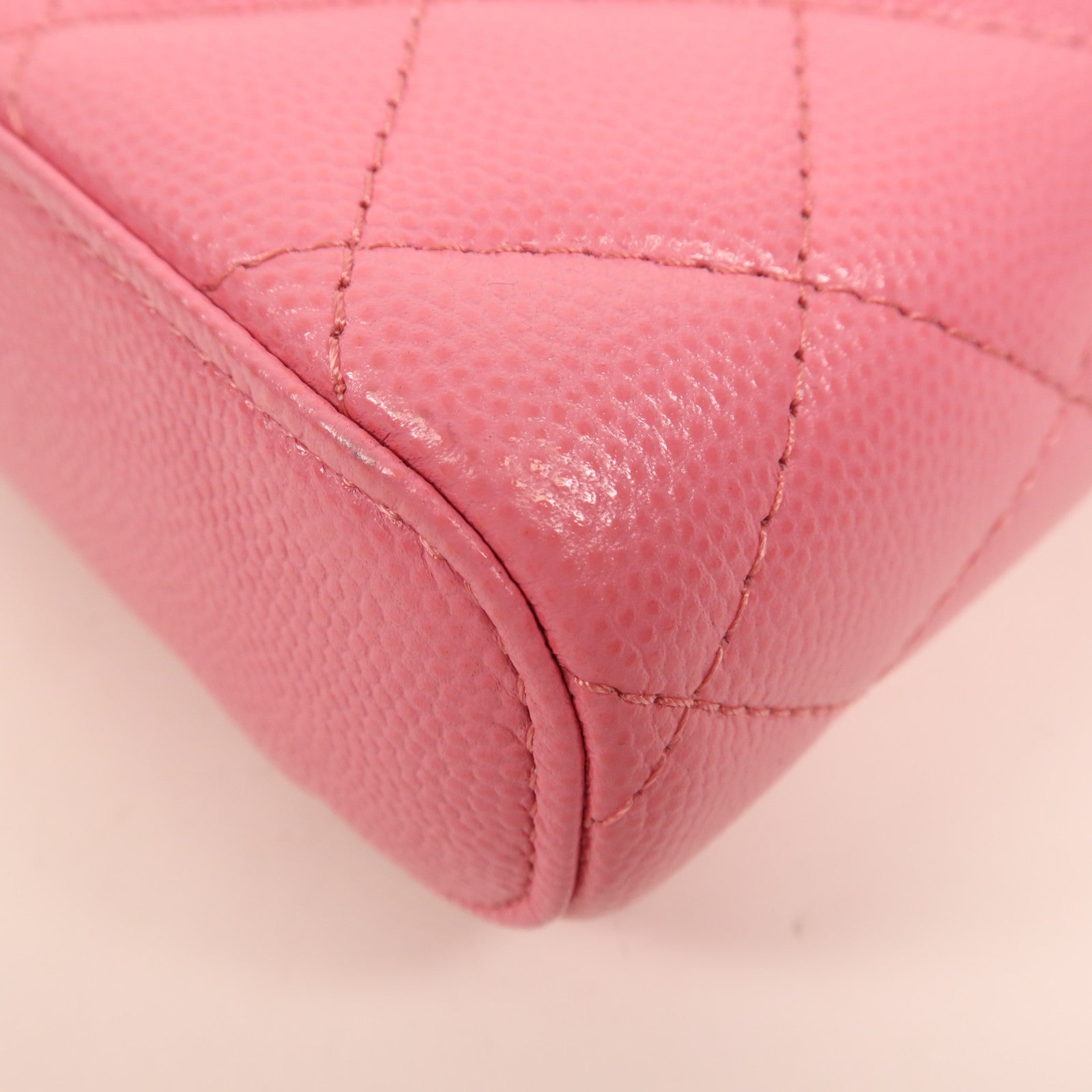 CHANEL 【激減優惠】牛皮皮革Phone Bag金扣鏈帶肩背袋