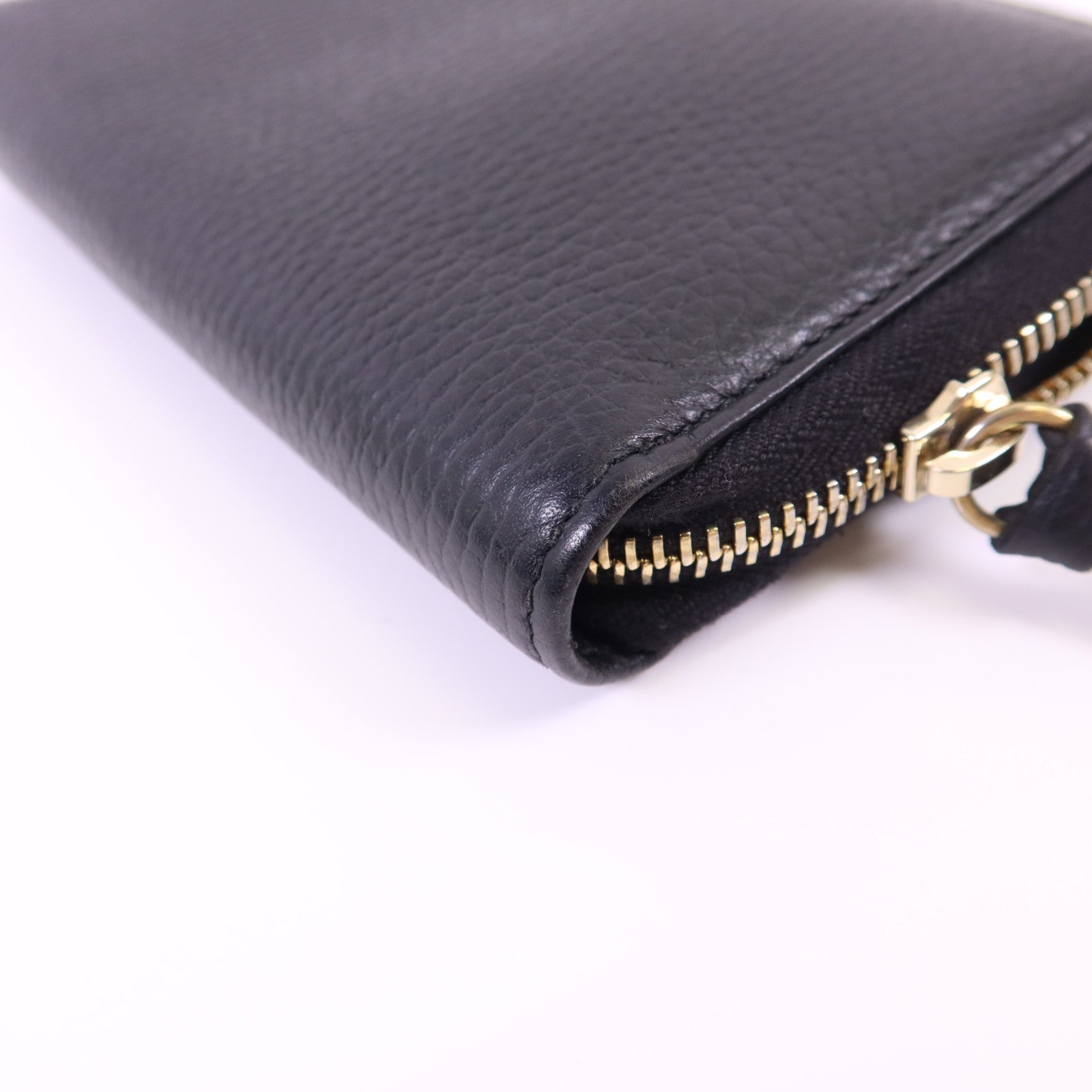 GUCCI 牛皮皮革Round Wallet金扣錢包