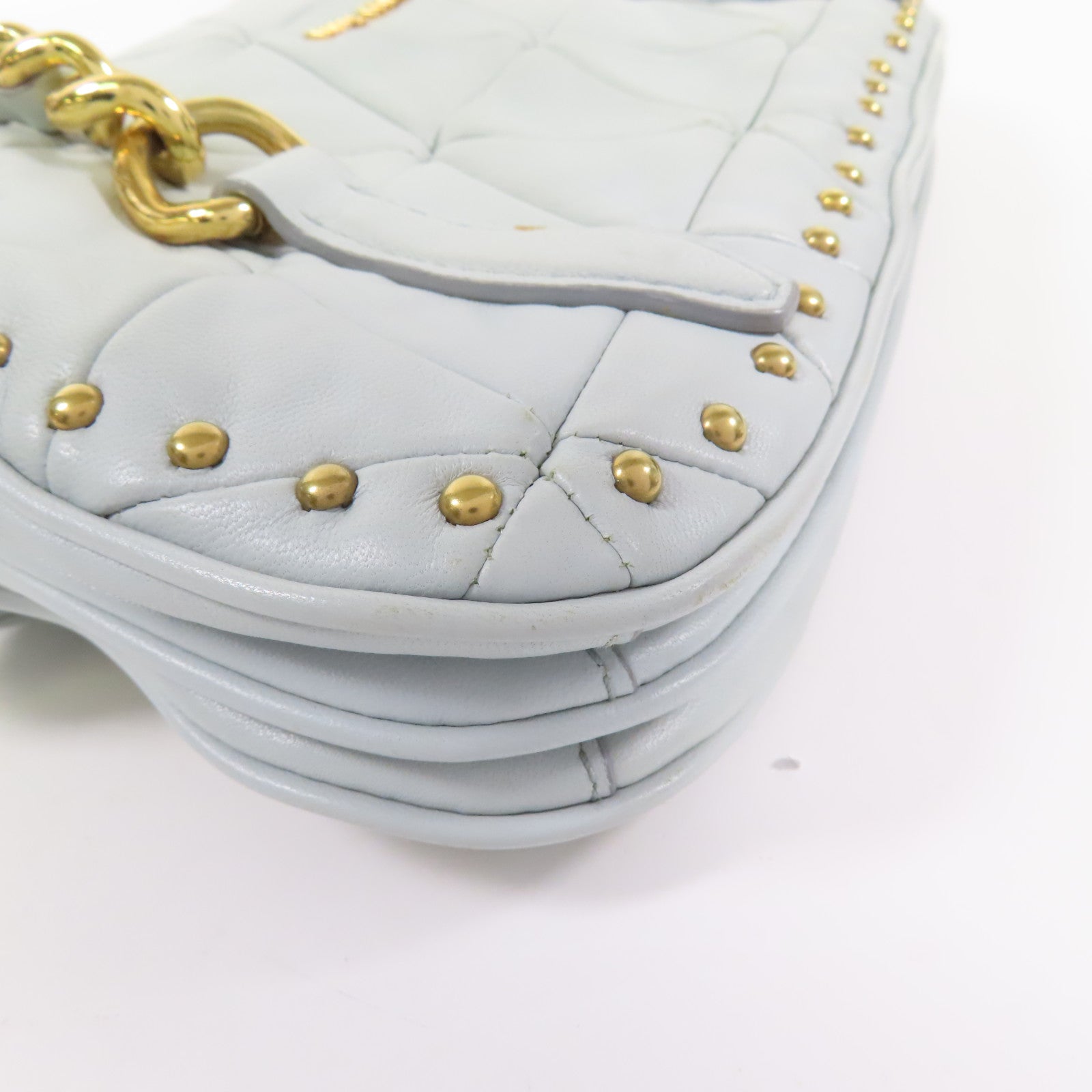 Miu Miu 牛皮皮革Shoulder Bag金扣肩背袋