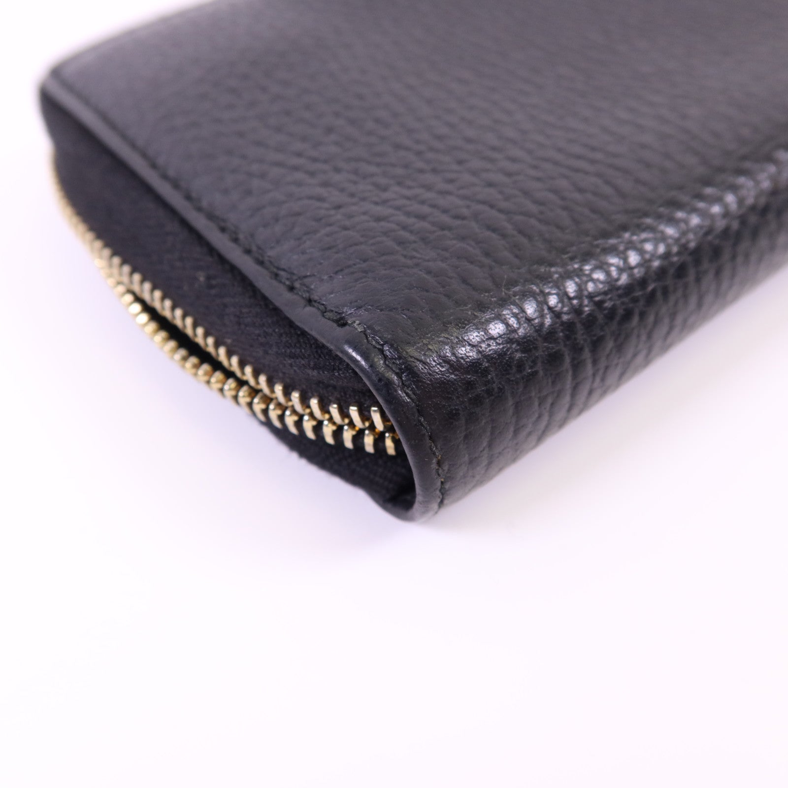 GUCCI 牛皮皮革Round Wallet金扣錢包