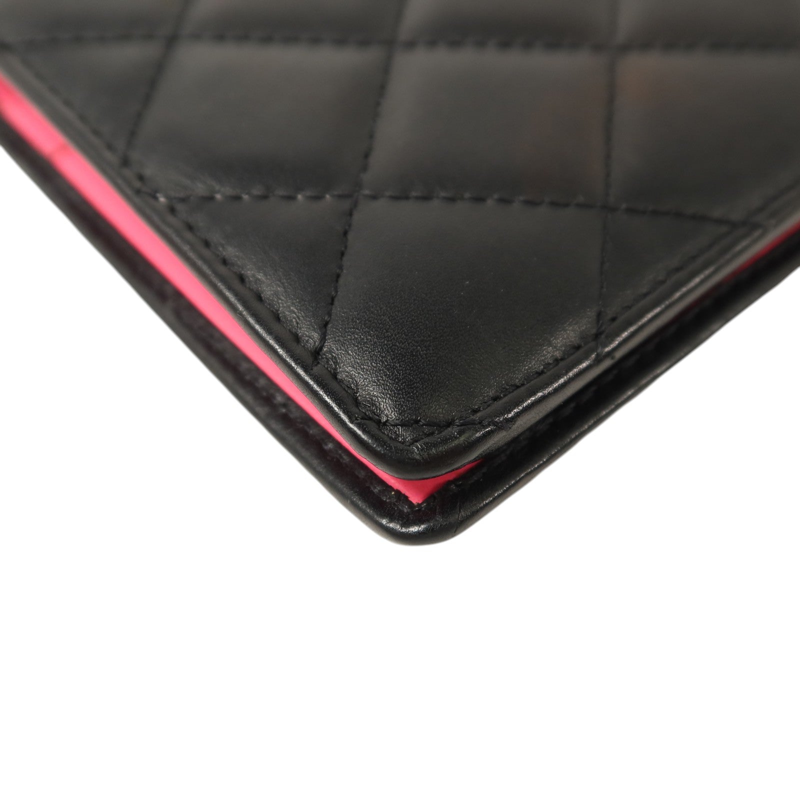 CHANEL 牛皮皮革Cambon Long Wallet銀扣長錢包