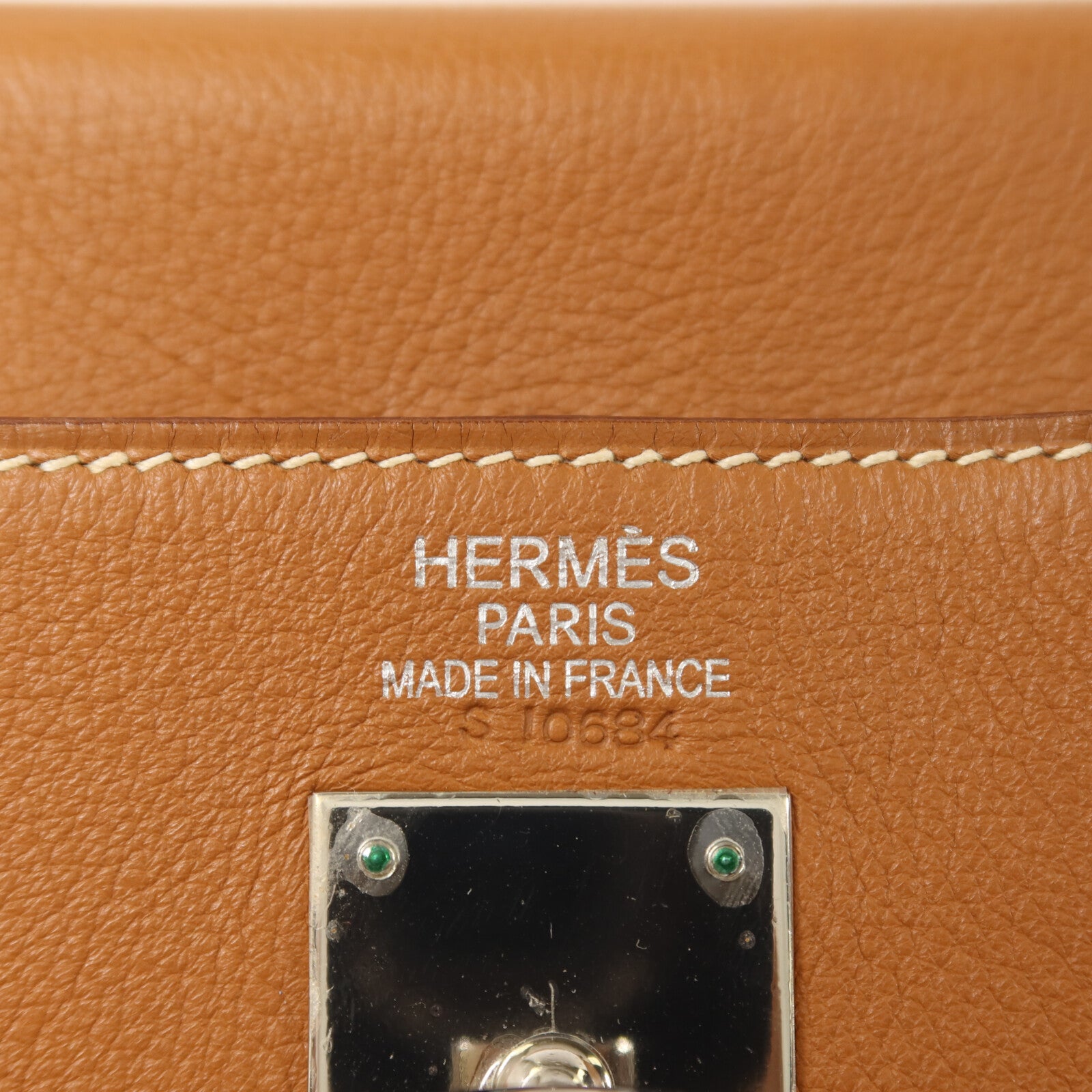 HERMES Evercolor皮革Kelly 35手挽肩背兩用袋Gold