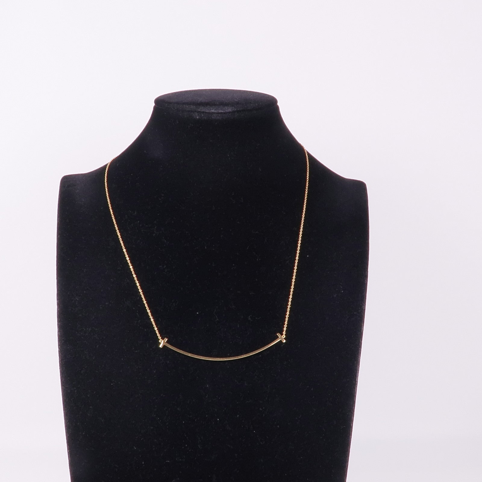 TIFFANY＆CO 18K玫瑰金T Smile Necklace項鍊