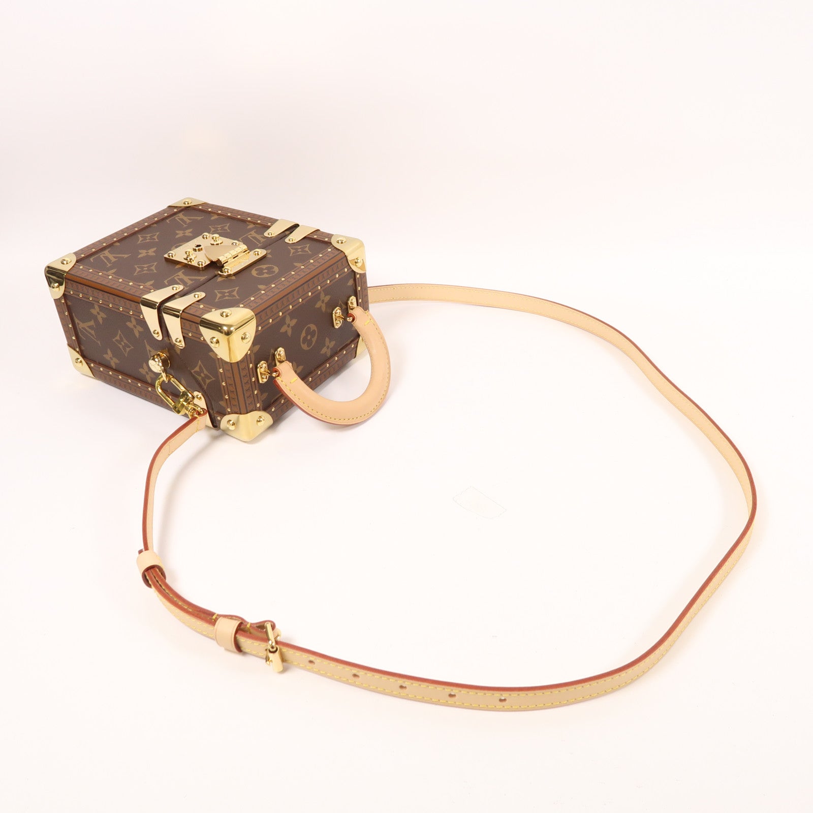 LOUIS VUITTON Monogram Camera Box金扣手挽肩背兩用袋