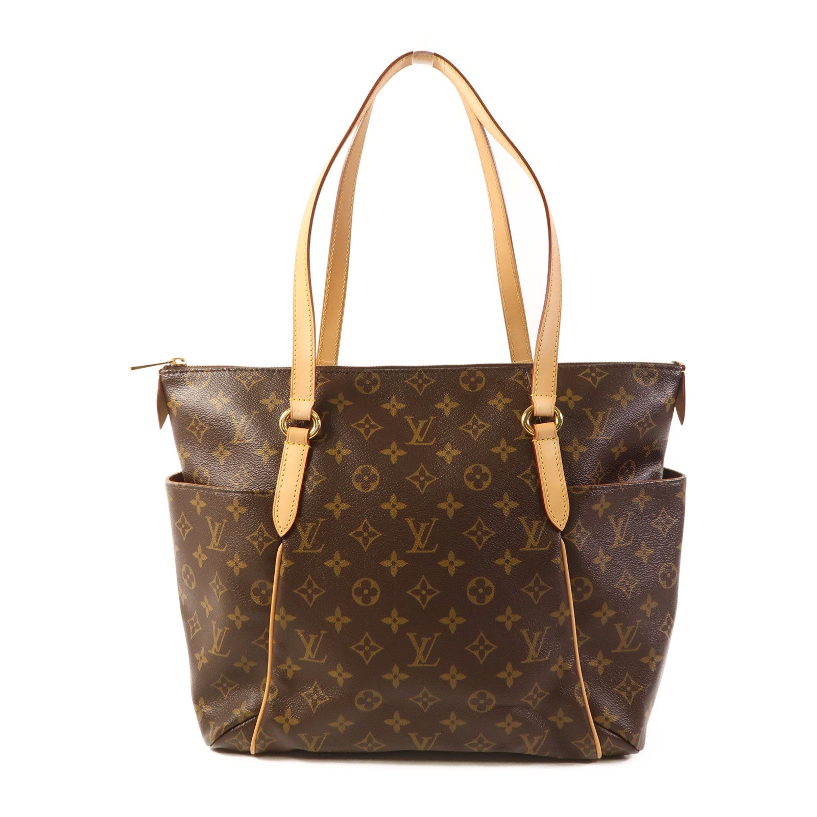 LOUIS VUITTON Monogram Totally MM金扣肩背袋棕色