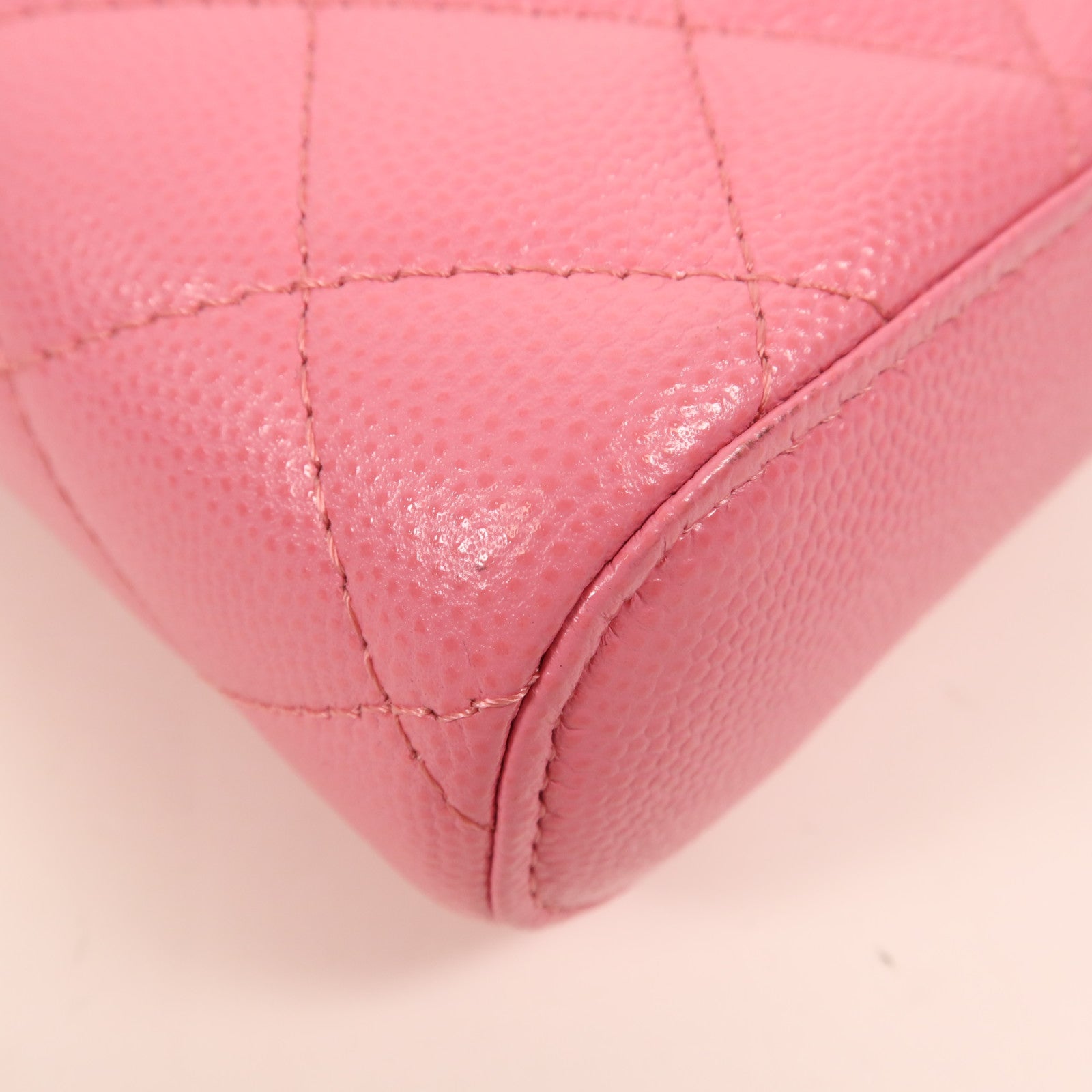 CHANEL 【激減優惠】牛皮皮革Phone Bag金扣鏈帶肩背袋