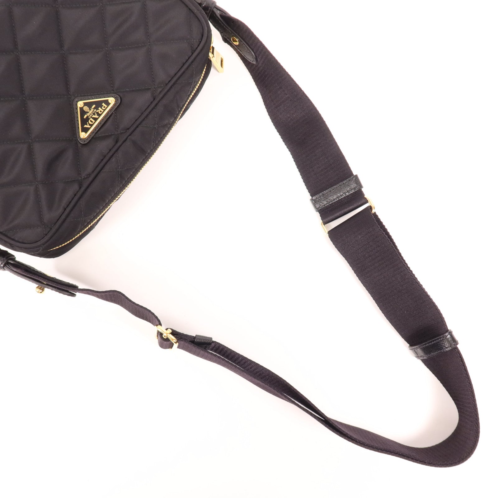 PRADA 尼龍Camera Bag金扣肩背袋